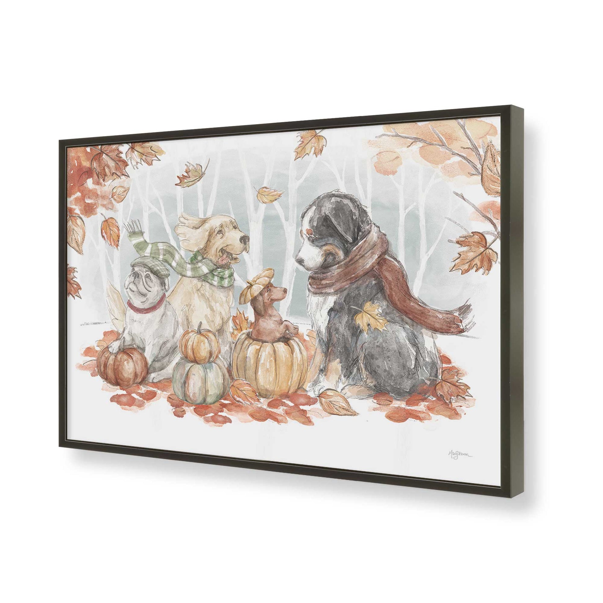 [Color:Satin Black], Picture of art in a Satin Black frame of the corner