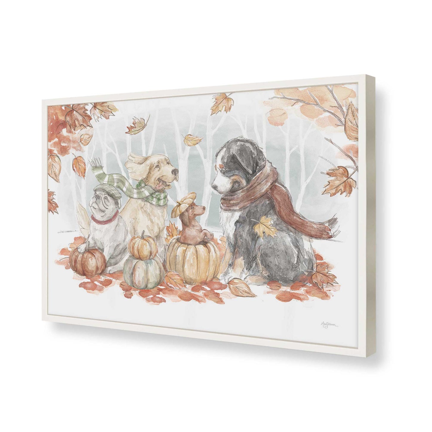 [Color:Opaque White], Picture of art in a Opaque White frame of the corner