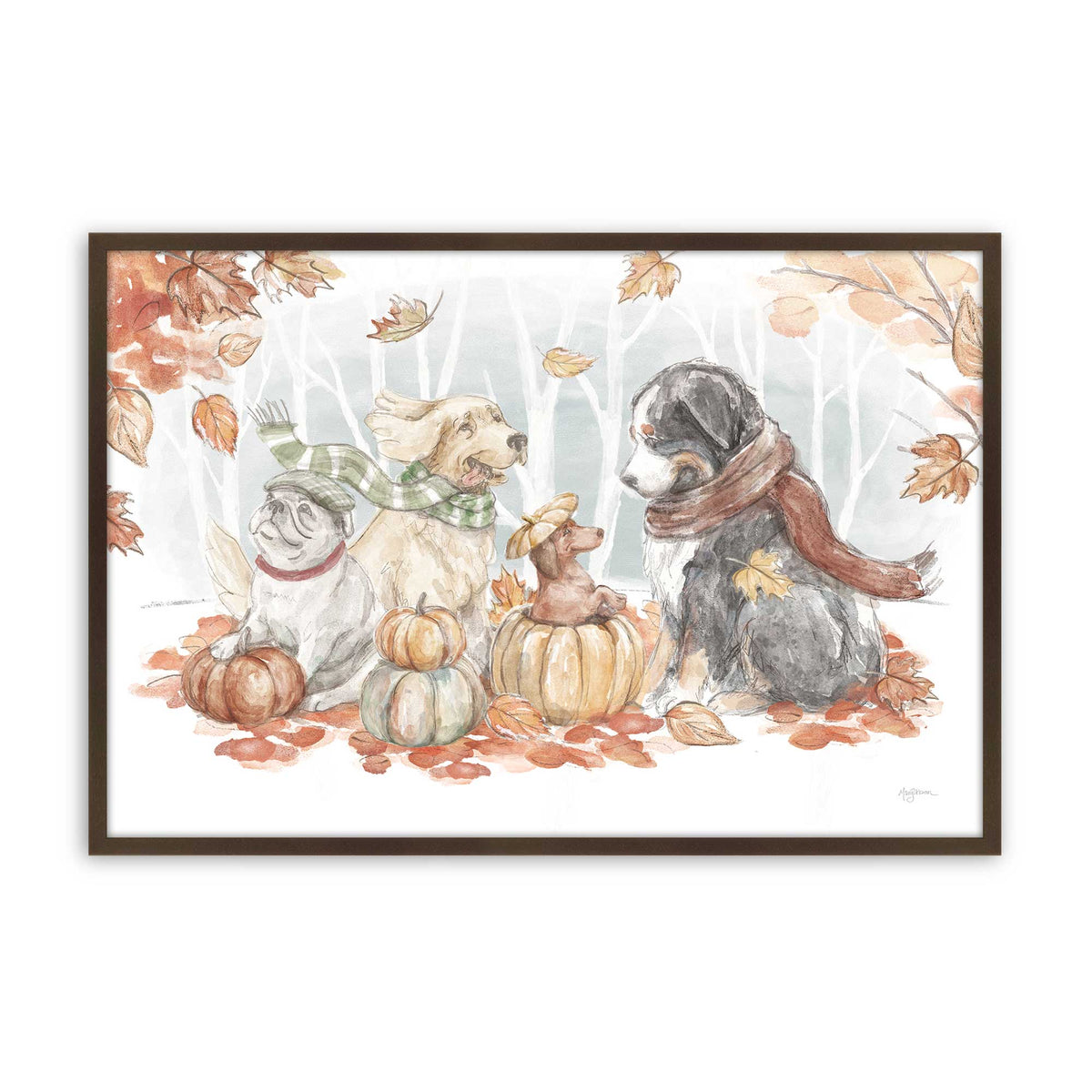 [Color:Brown], Picture of art in a Brown frame