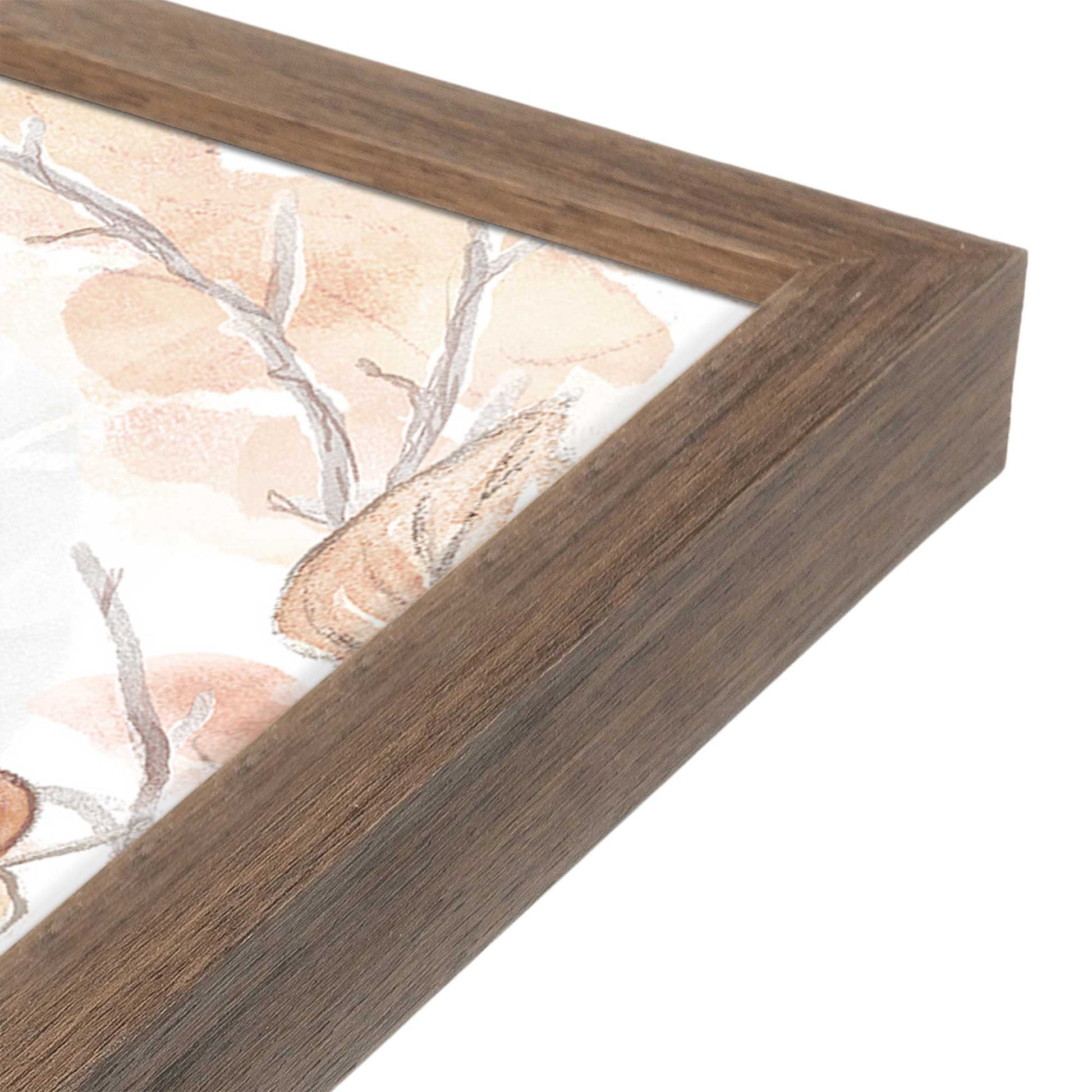 [Color:Walnut], Picture of art in a Walnut frame at an angle