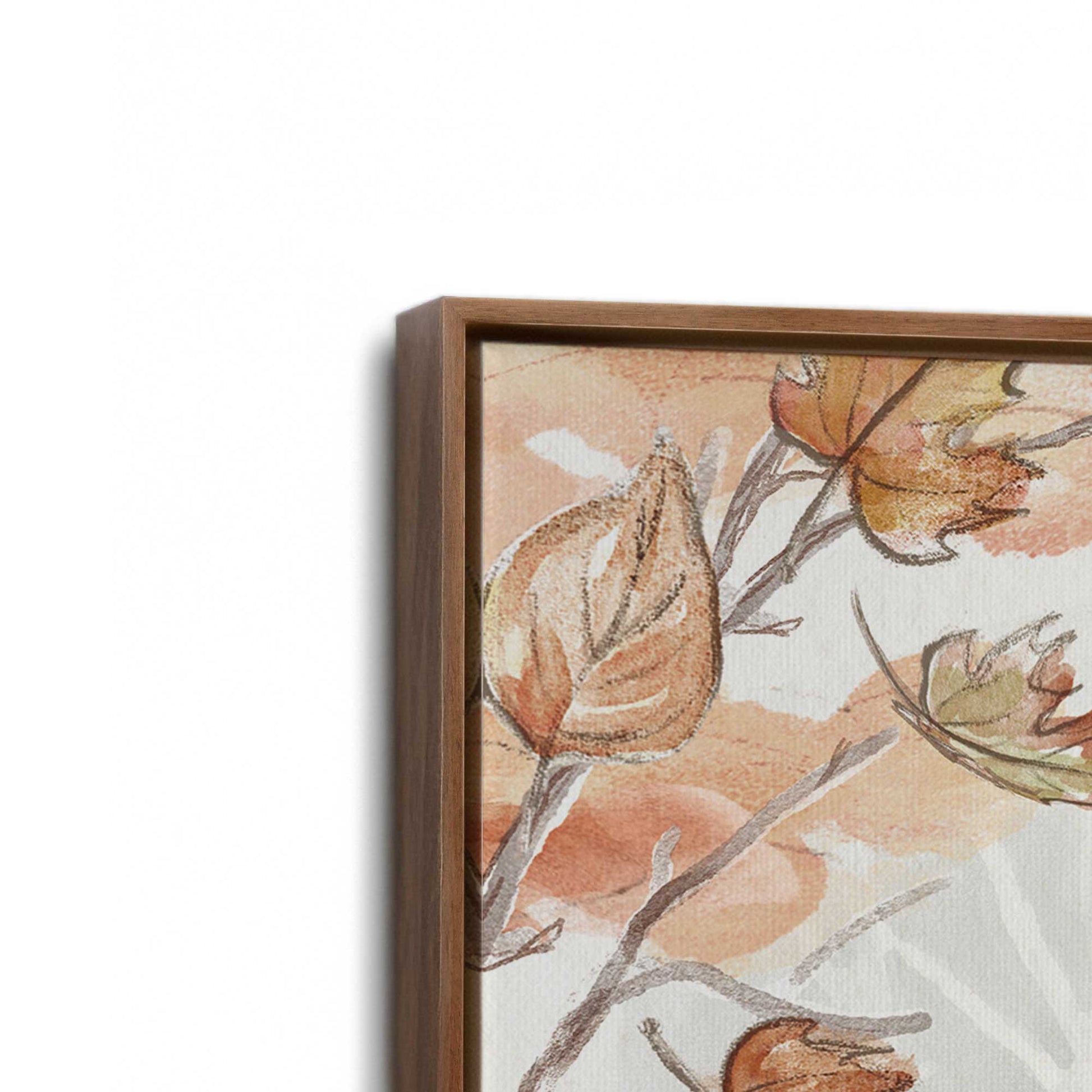 [Color:Walnut], Picture of art in a Walnut frame at an angle