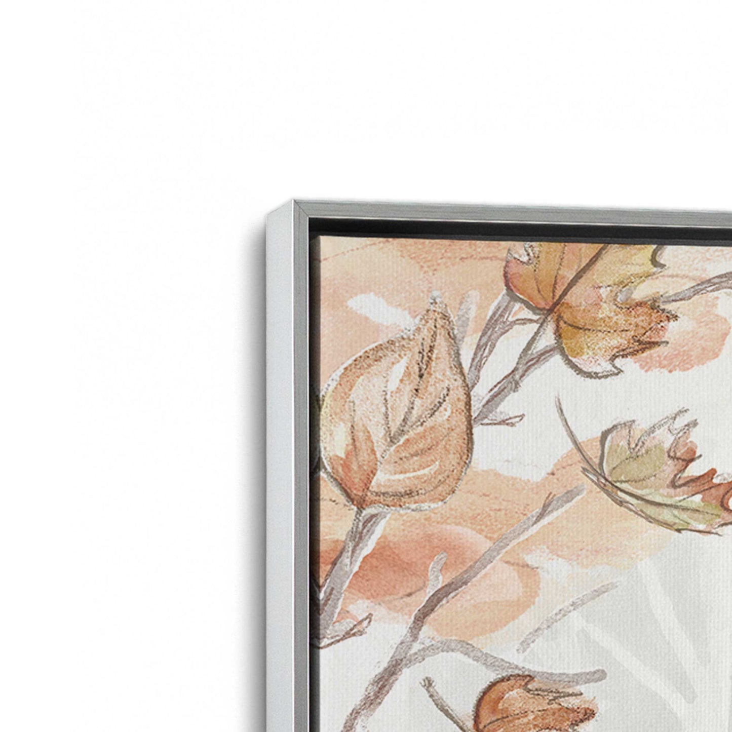 [Color:Polished Chrome], Picture of art in a Polished Chrome frame at an angle