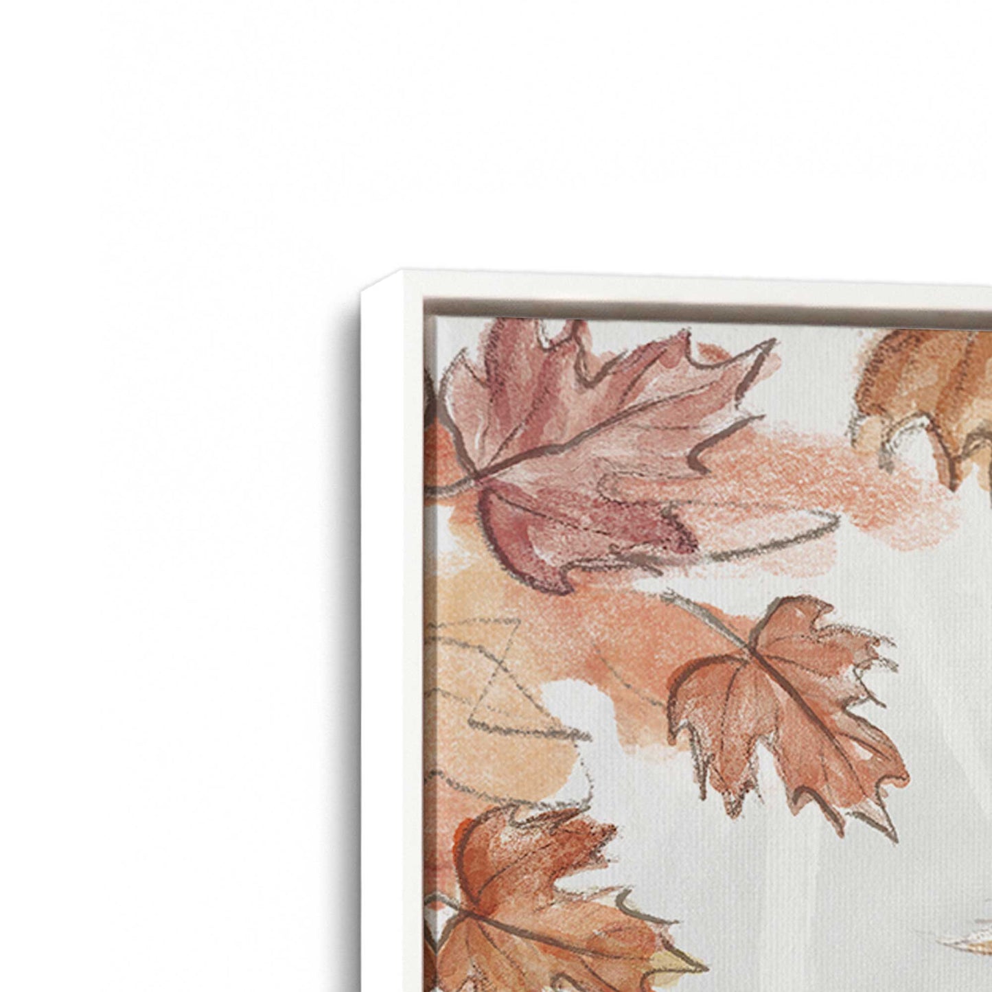 [Color:Opaque White], Picture of art in a White frame at an angle