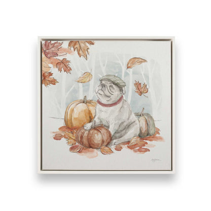 Pumpkin Pug Season I, Set of 3 Canvas Prints