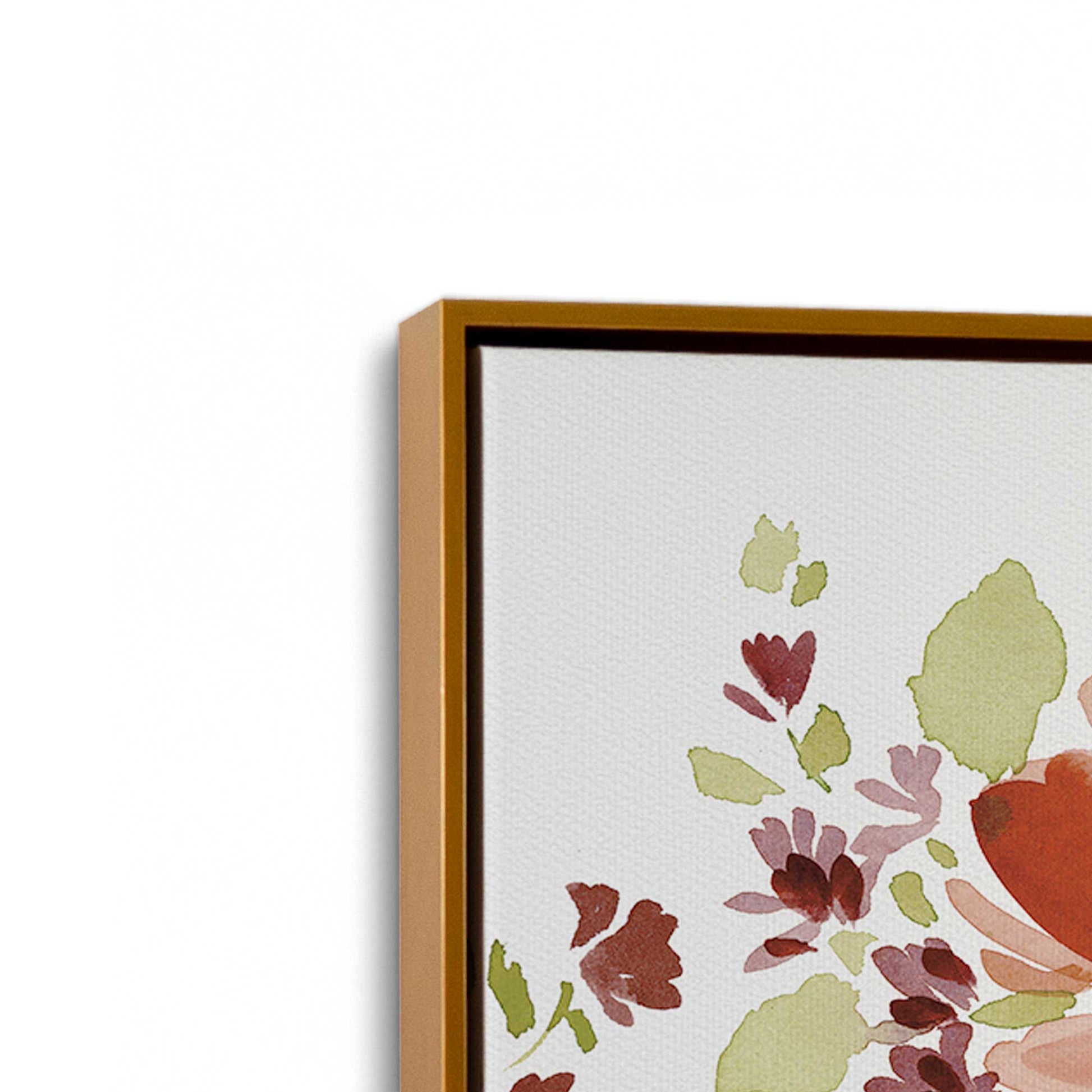 [Color:Polished Gold], Picture of art in a Polished Gold frame at an angle