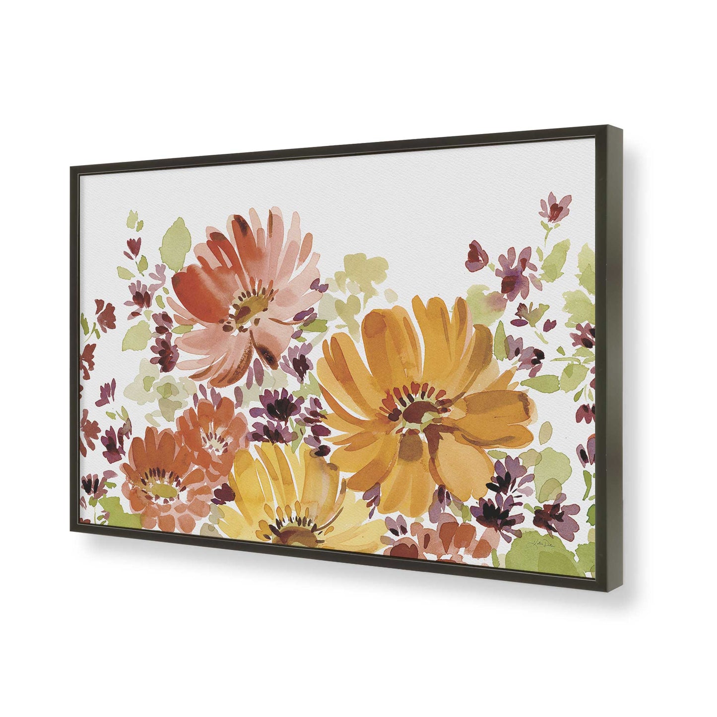 [Color:Satin Black], Picture of art in a Satin Black frame of the corner