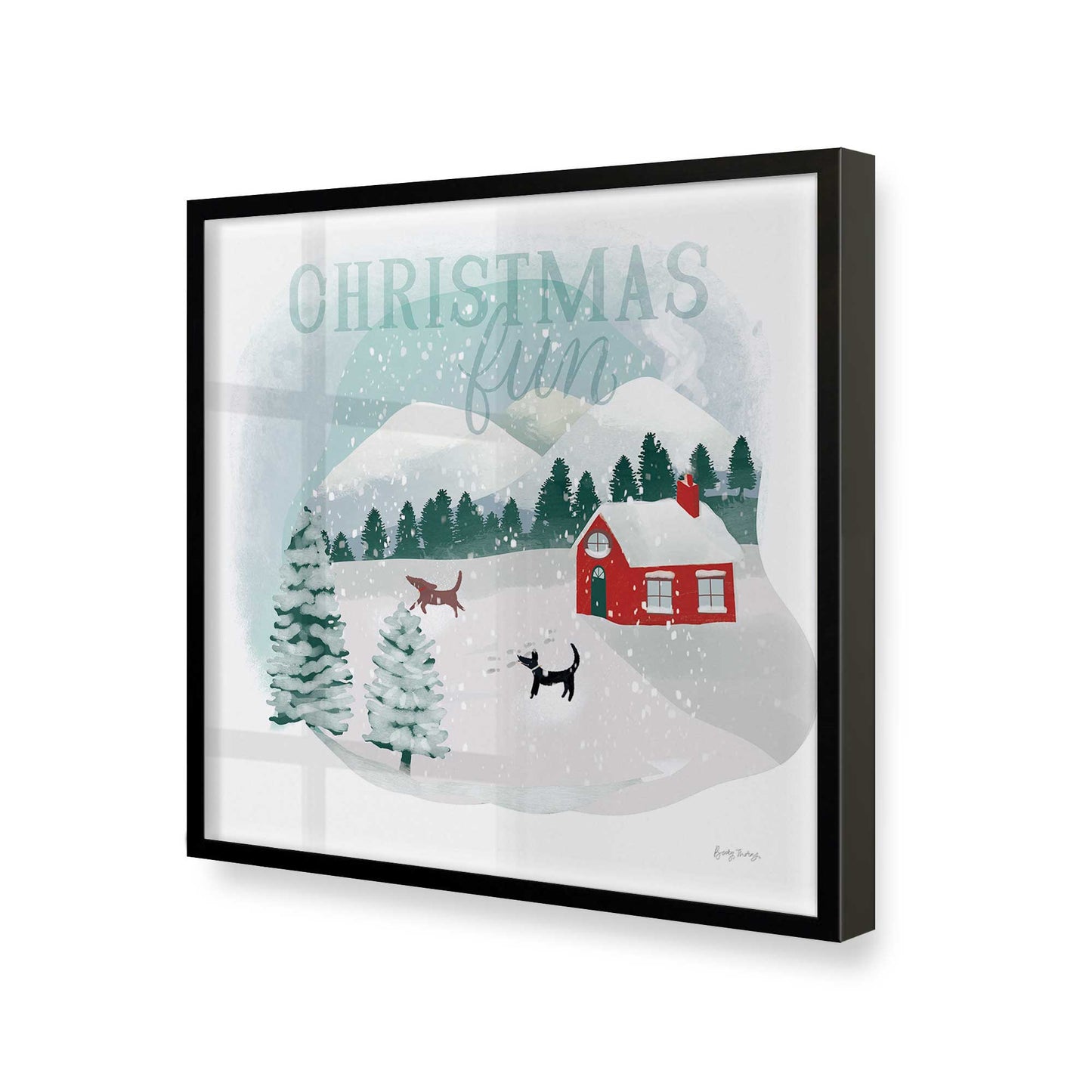 [Color:Satin Black], Picture of art in a Satin Black frame at an angle