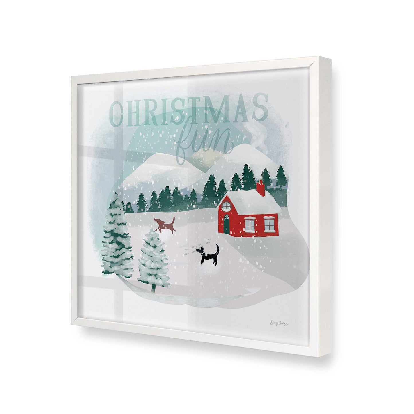 [Color:Opaque White], Picture of art in a Opaque White frame at an angle