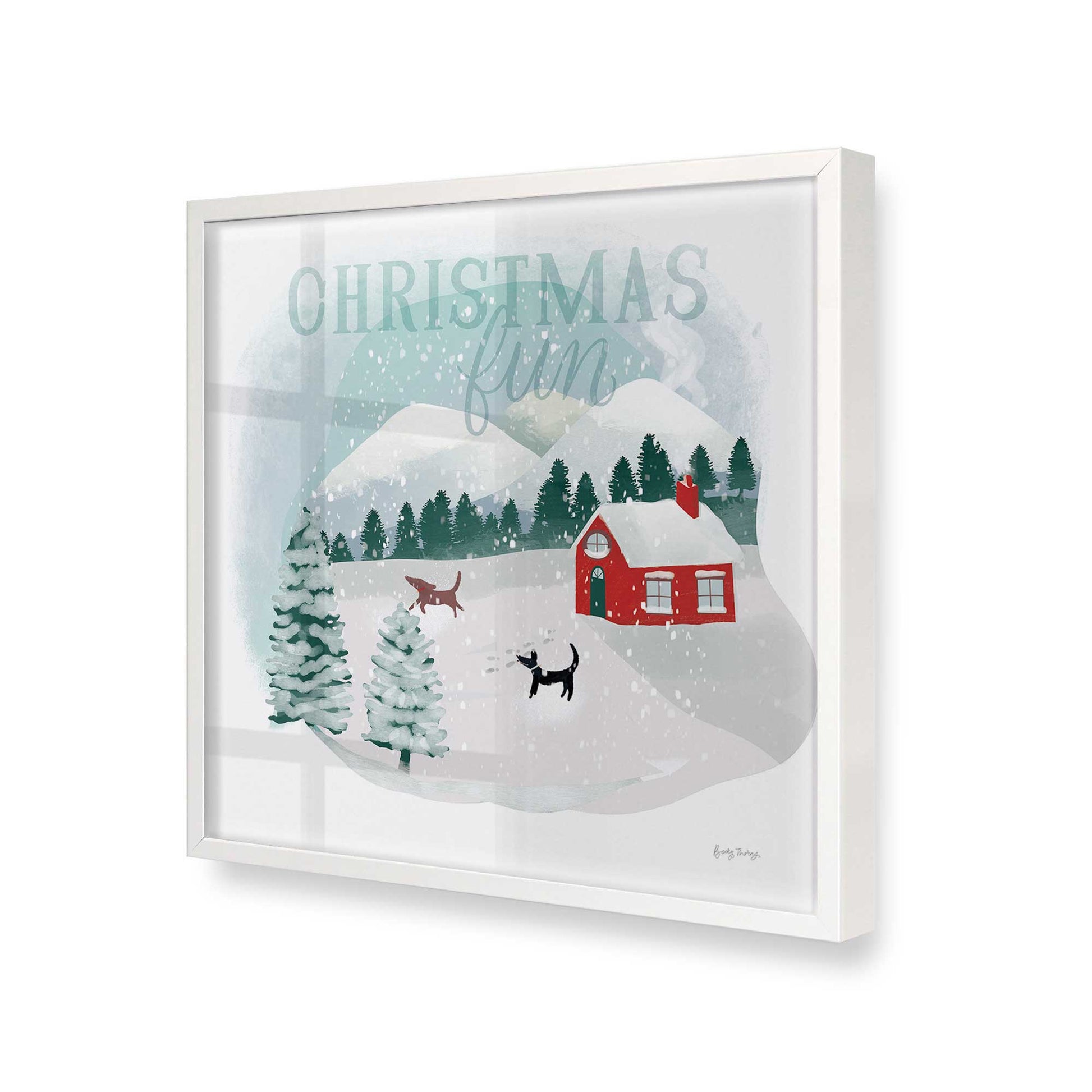 [Color:Opaque White], Picture of art in a Opaque White frame at an angle