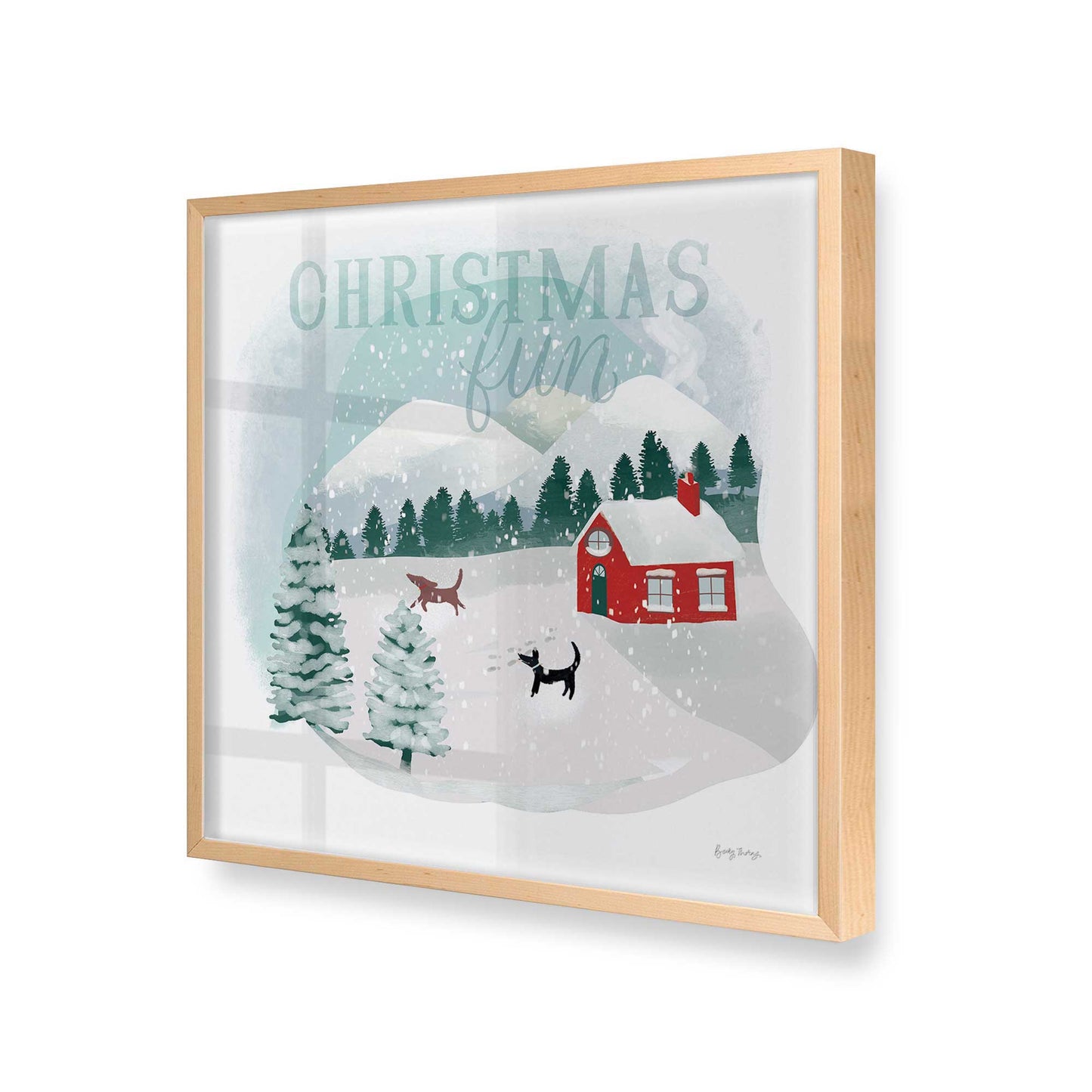 [Color:Raw Maple], Picture of art in a Raw Maple frame at an angle