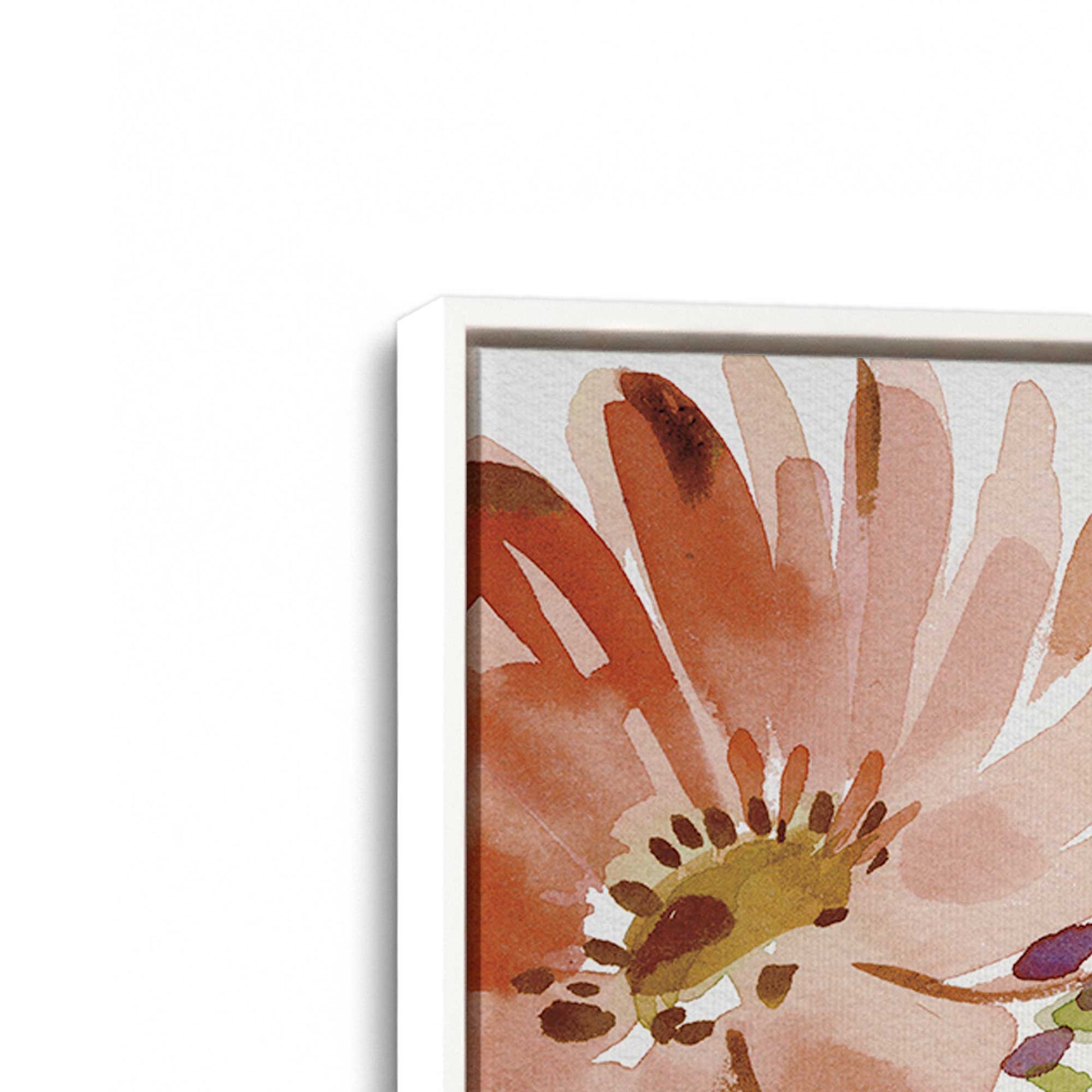 [Color:Opaque White], Picture of art in a White frame at an angle