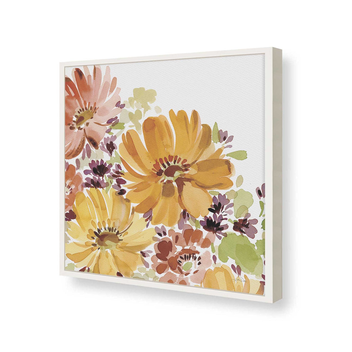 [Color:Opaque White], Picture of art in a Opaque White frame of the corner