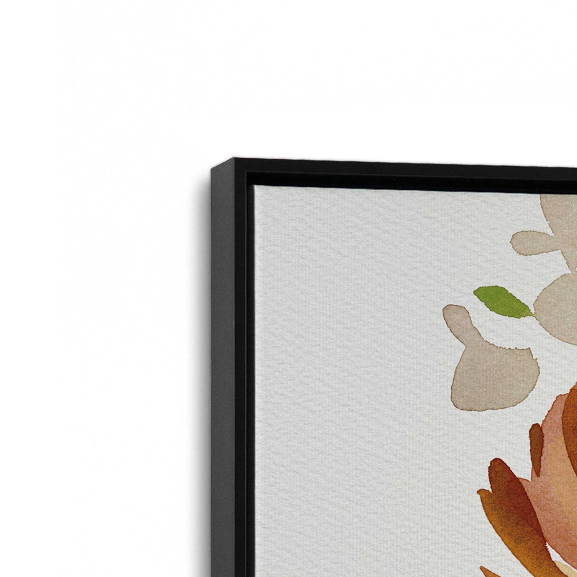 [Color:Satin Black], Picture of art in a Satin Black frame at an angle