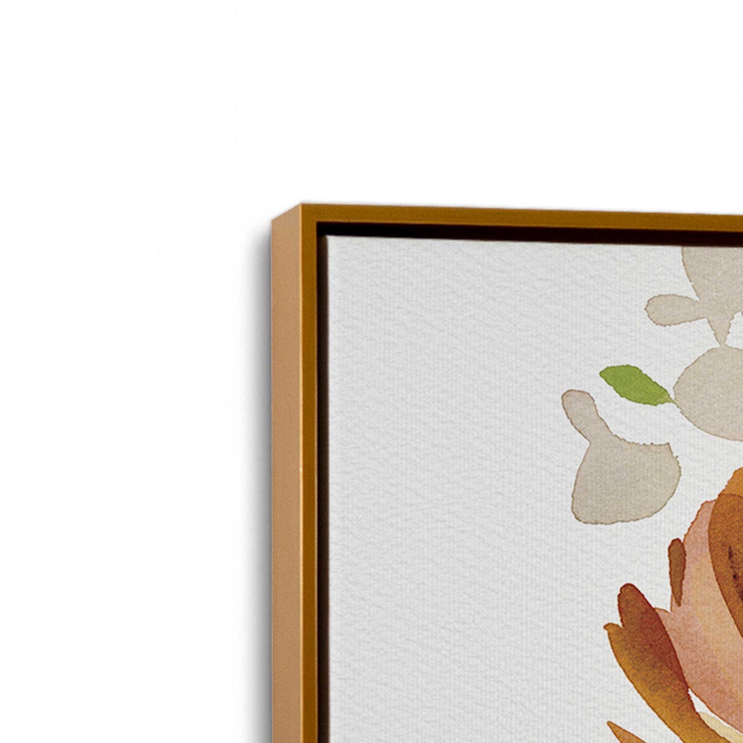 [Color:Polished Gold], Picture of art in a Polished Gold frame at an angle