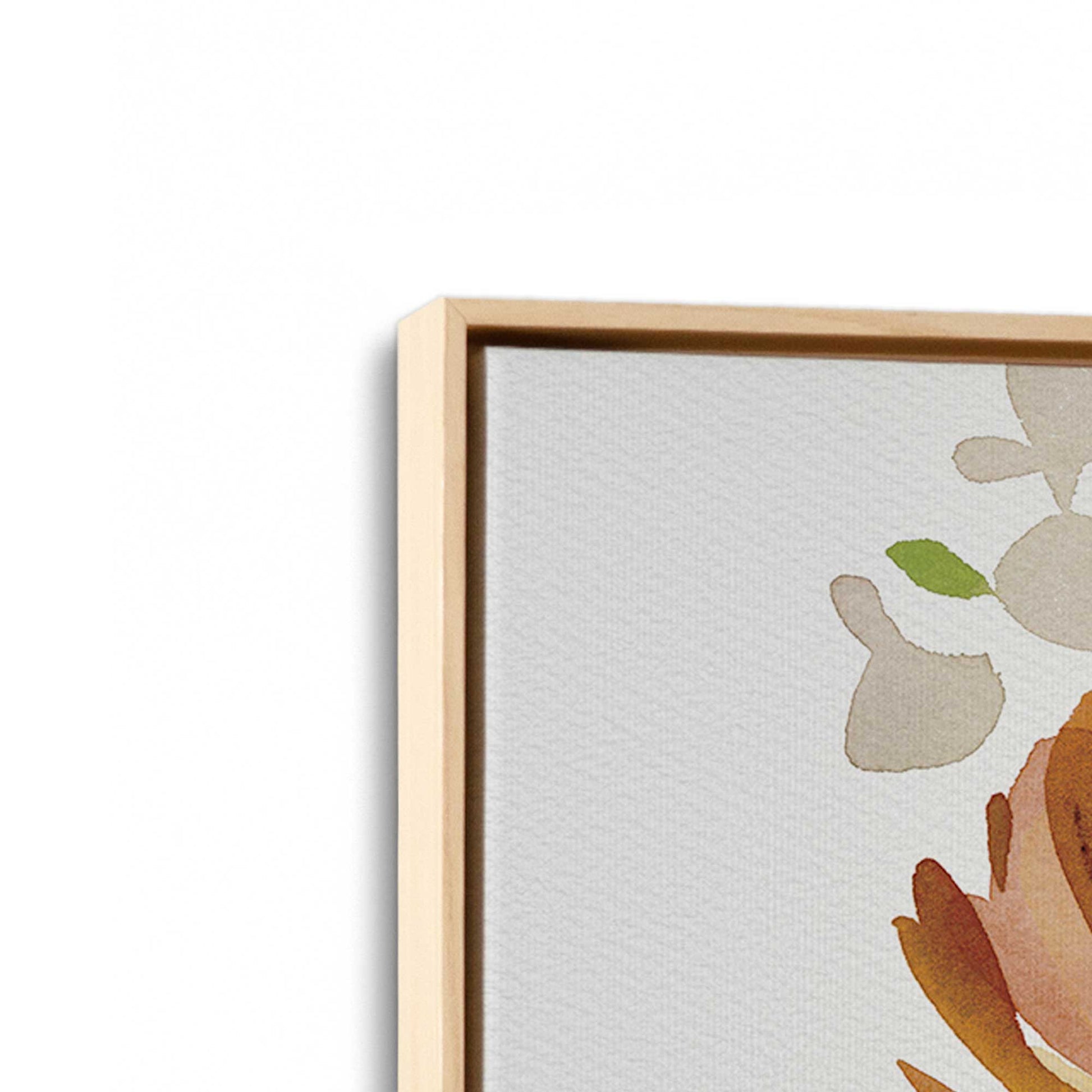 [Color:American Maple], Picture of art in a American Maple frame at an angle