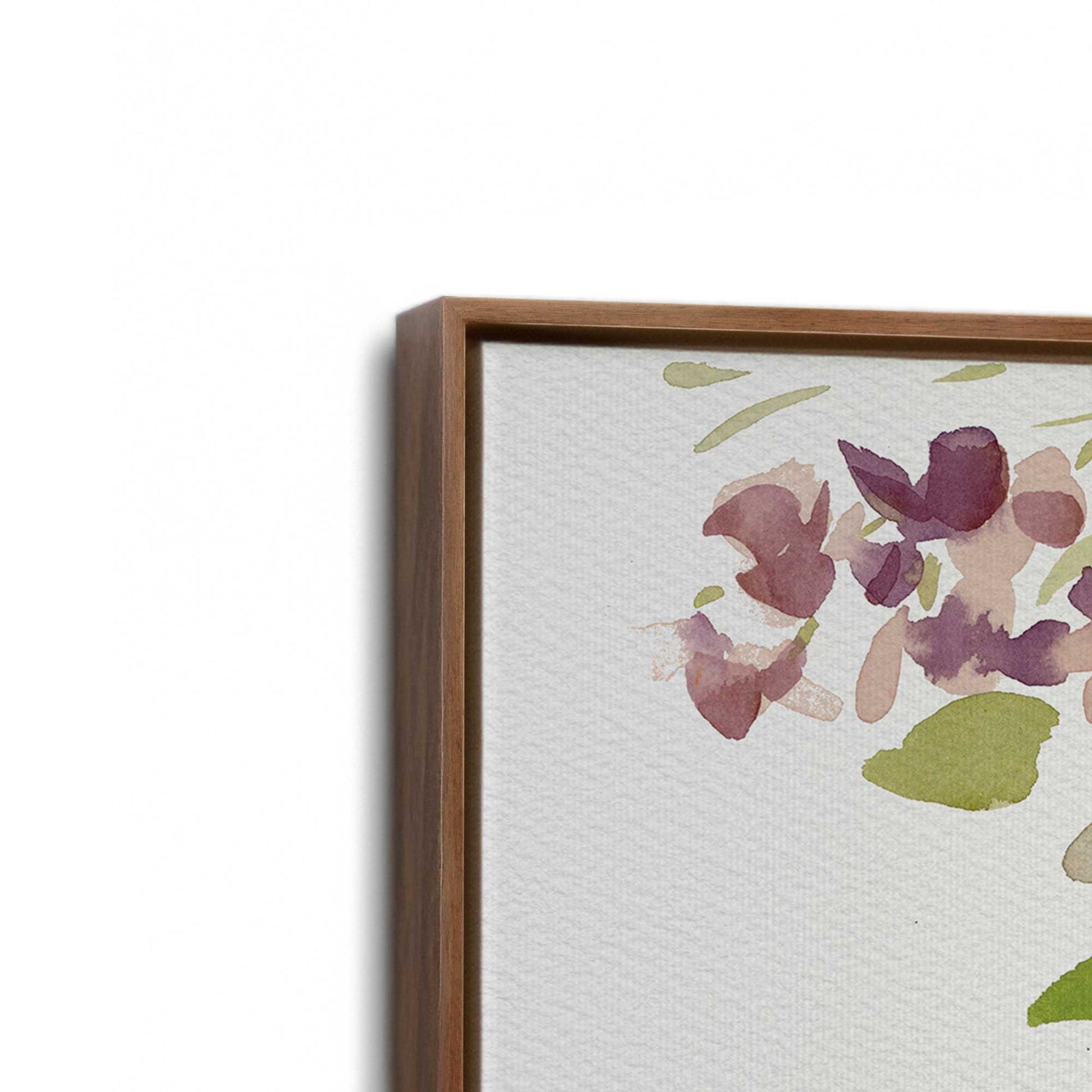 [Color:Walnut], Picture of art in a Walnut frame at an angle