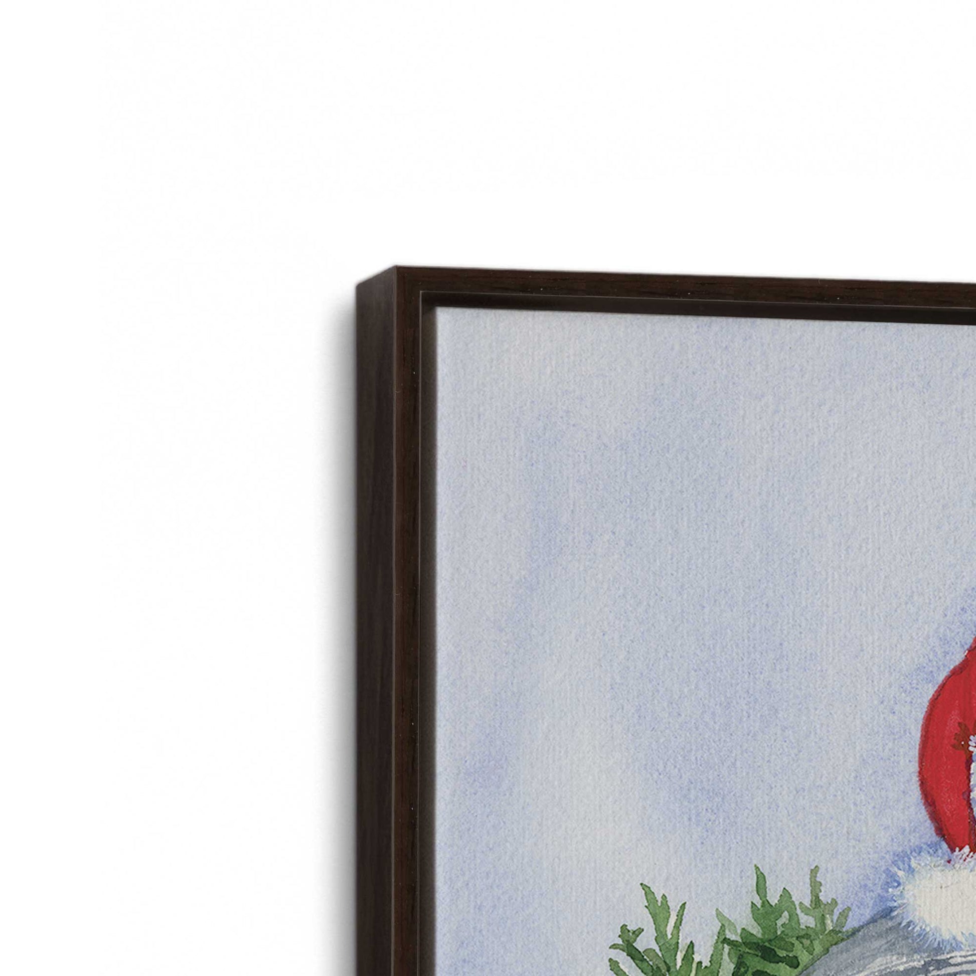 [Color:Espresso], Picture of art in a Espresso frame at an angle