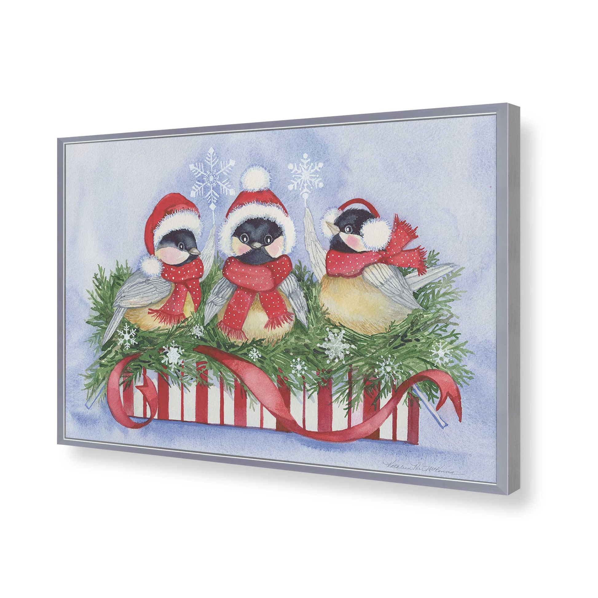 [Color:Polished Chrome], Picture of art in a Polished Chrome frame of the corner