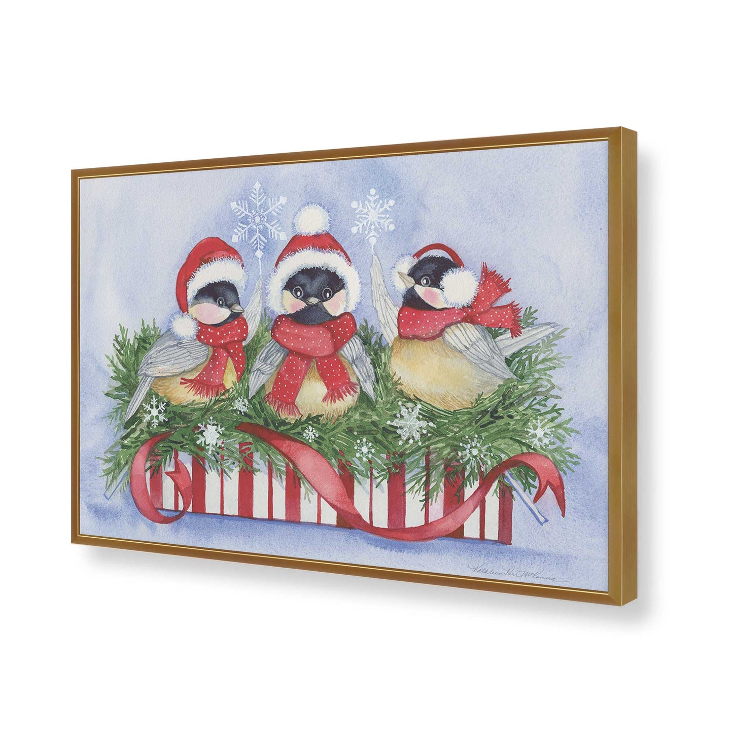 [Color:Polished Gold], Picture of art in a Polished Gold frame of the corner