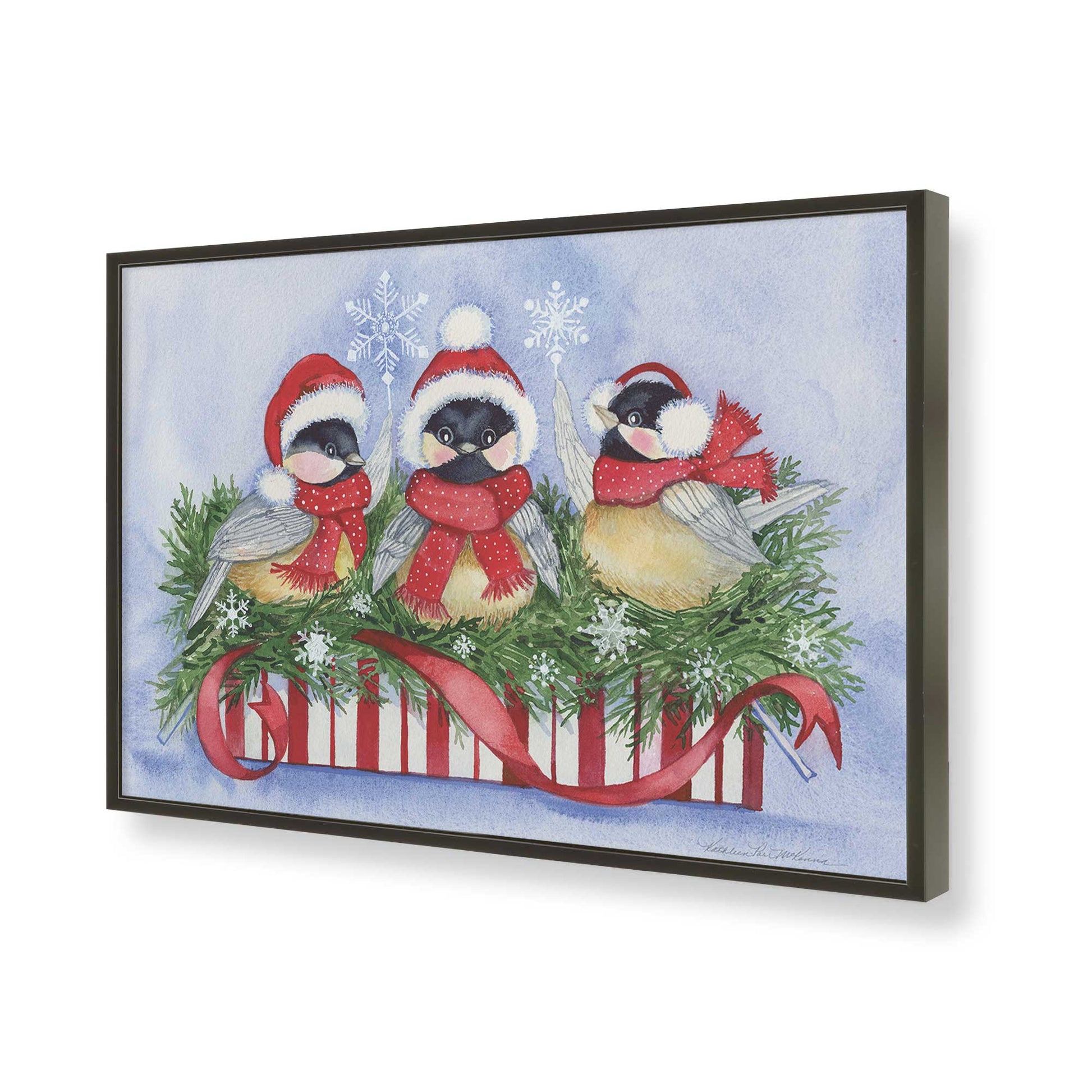 [Color:Satin Black], Picture of art in a Satin Black frame of the corner