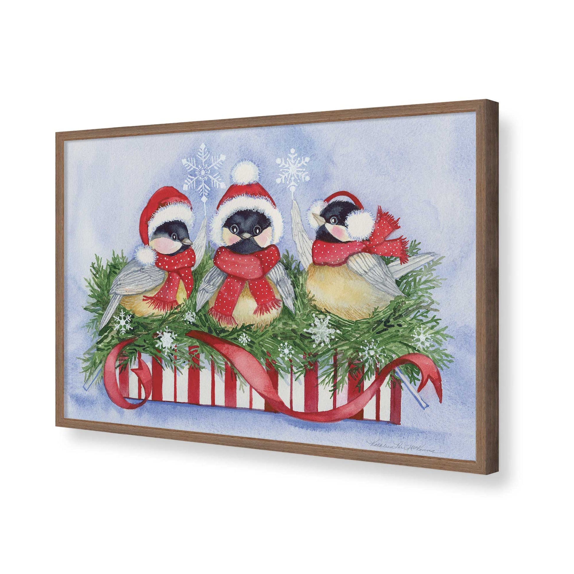 [Color:Walnut], Picture of art in a Walnut frame of the corner