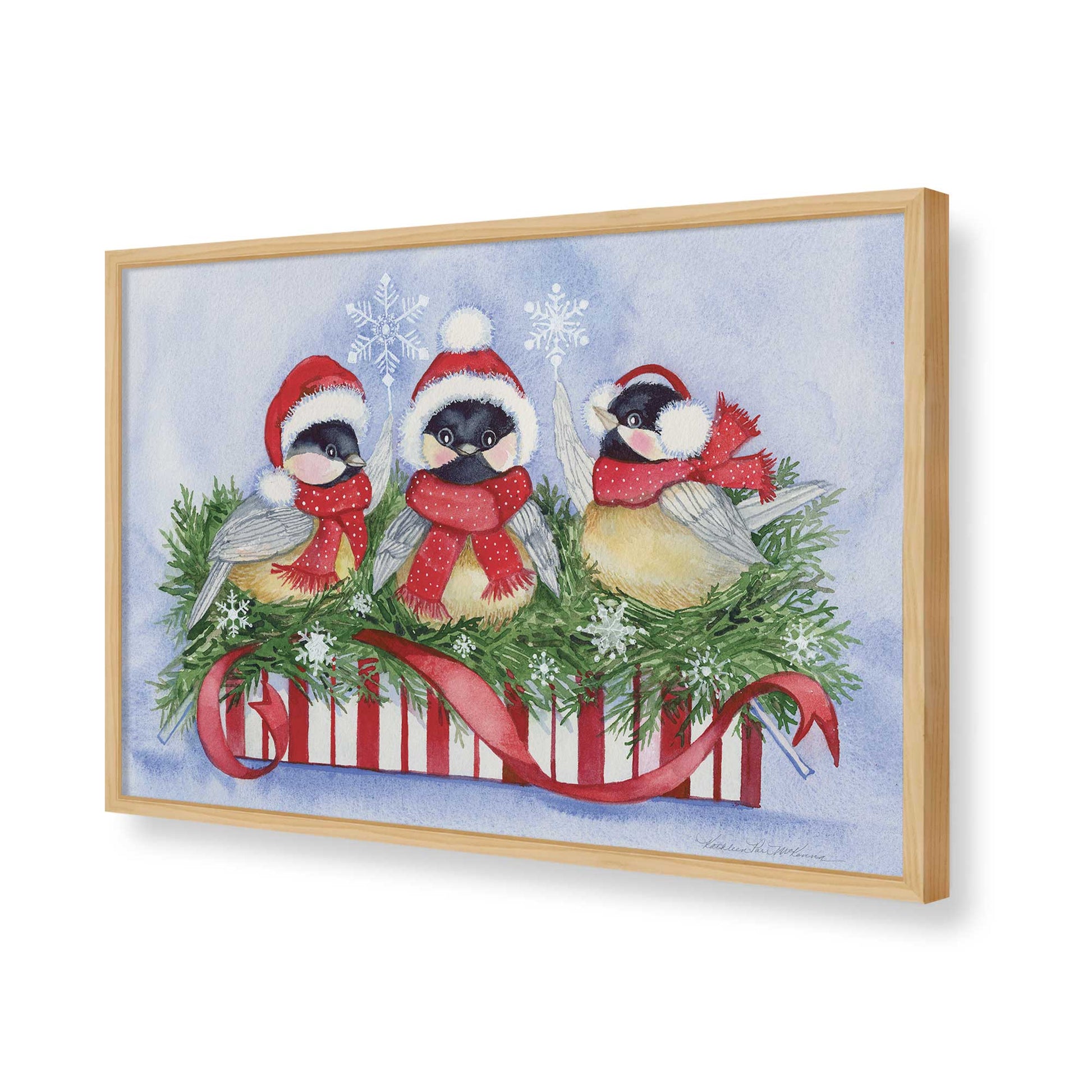 [Color:American Maple], Picture of art in a American Maple frame of the corner