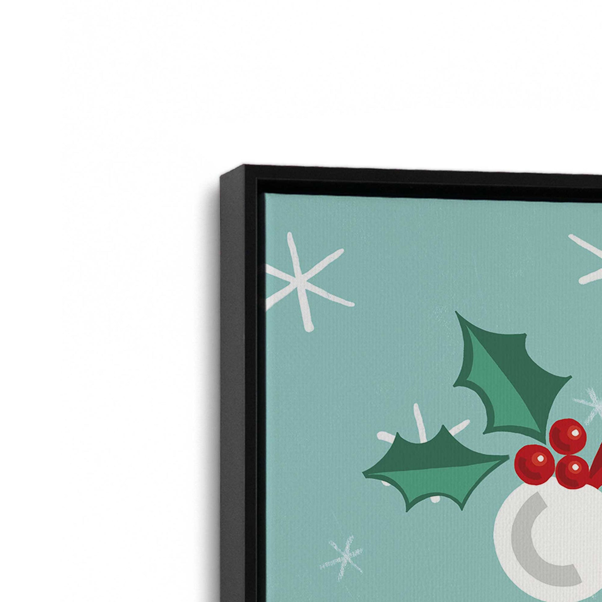 [Color:Satin Black], Picture of art in a Satin Black frame at an angle