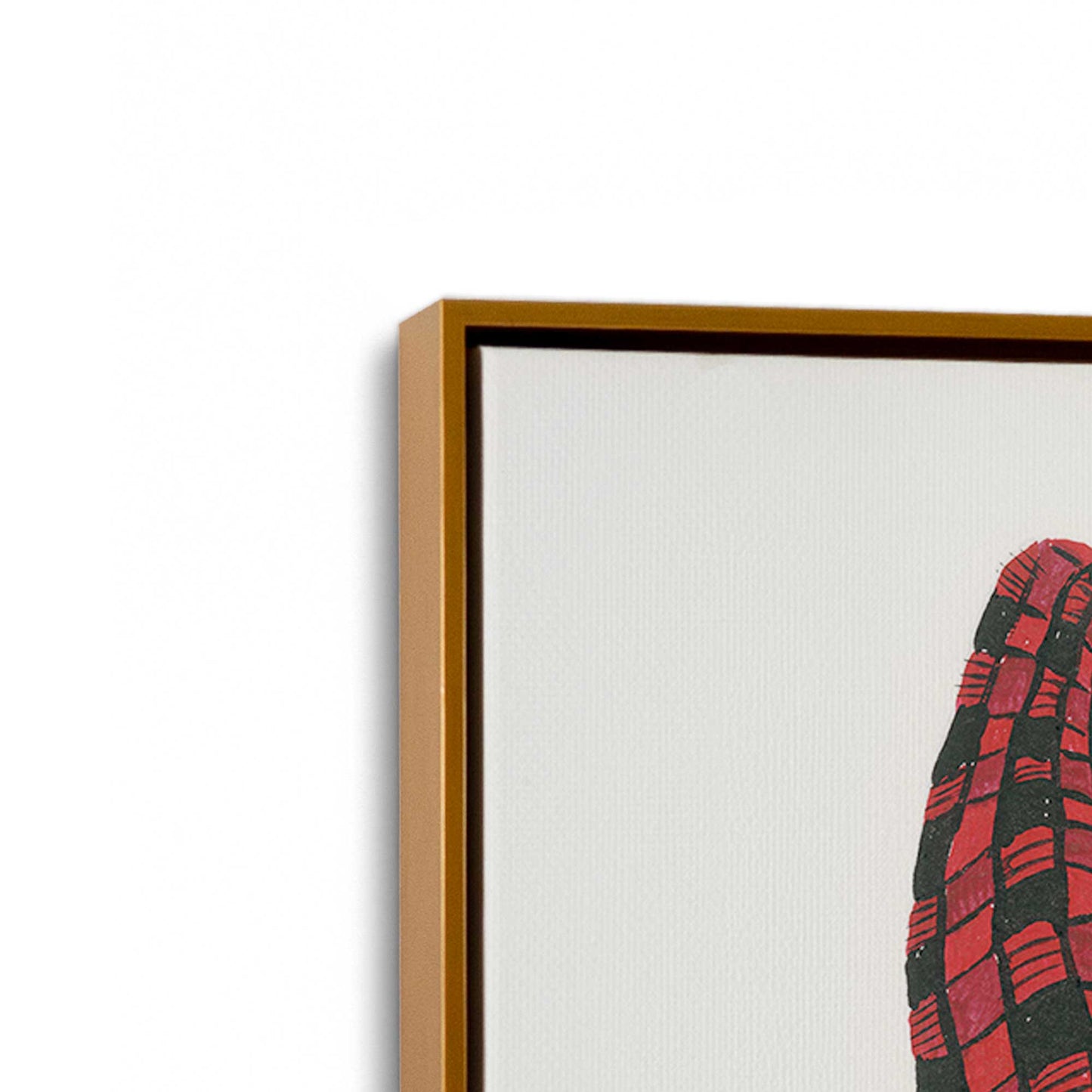 [Color:Polished Gold], Picture of art in a Polished Gold frame at an angle