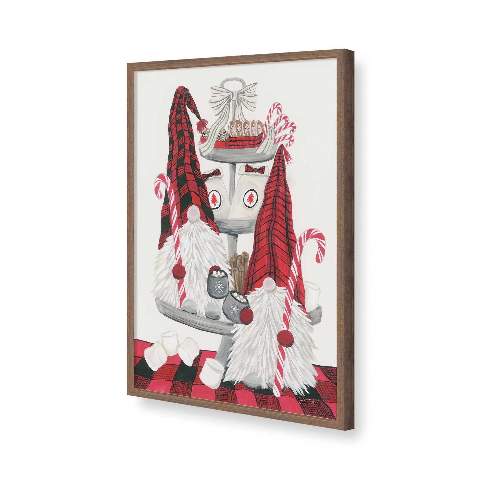 [Color:Walnut], Picture of art in a Walnut frame of the corner