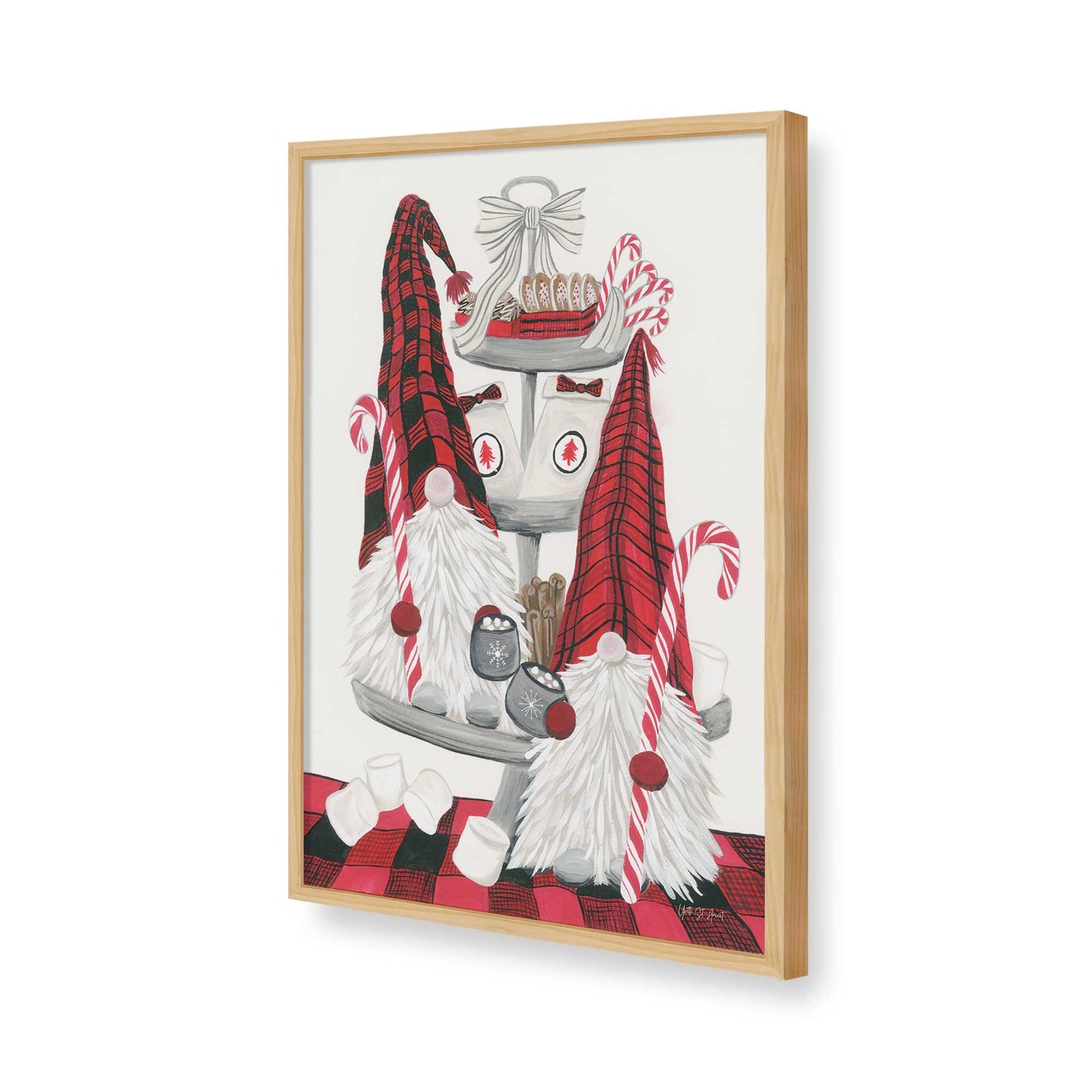 [Color:American Maple], Picture of art in a American Maple frame of the corner