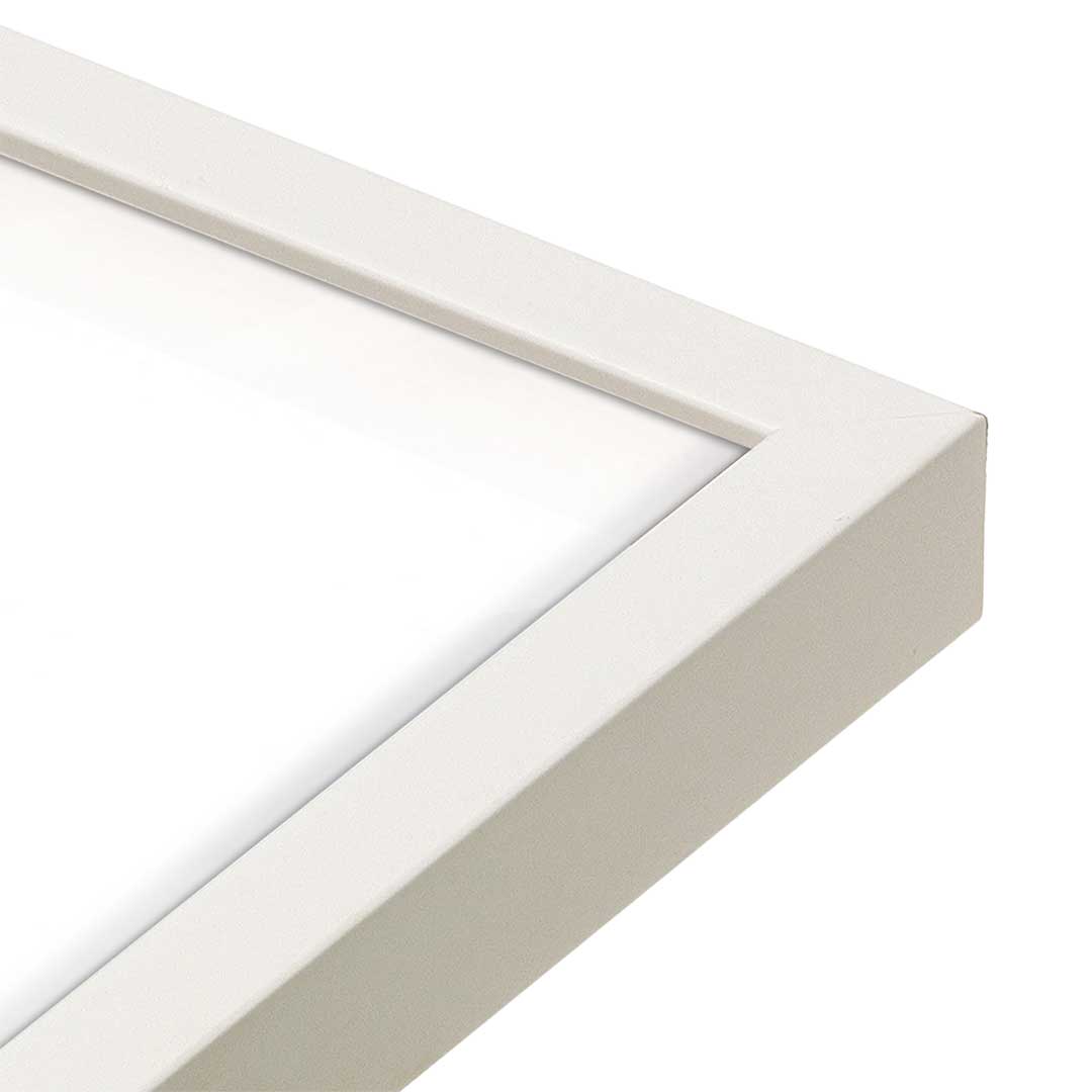 [Color:Opaque White], Picture of art in a Opaque White frame at an angle