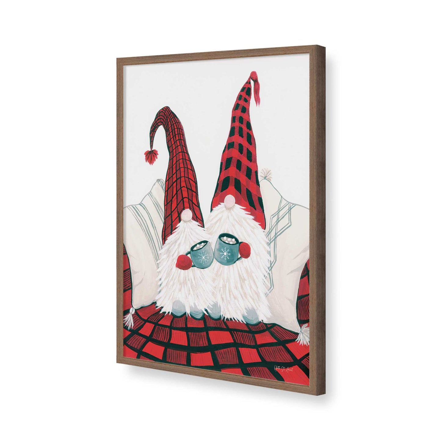 [Color:Walnut], Picture of art in a Walnut frame of the corner