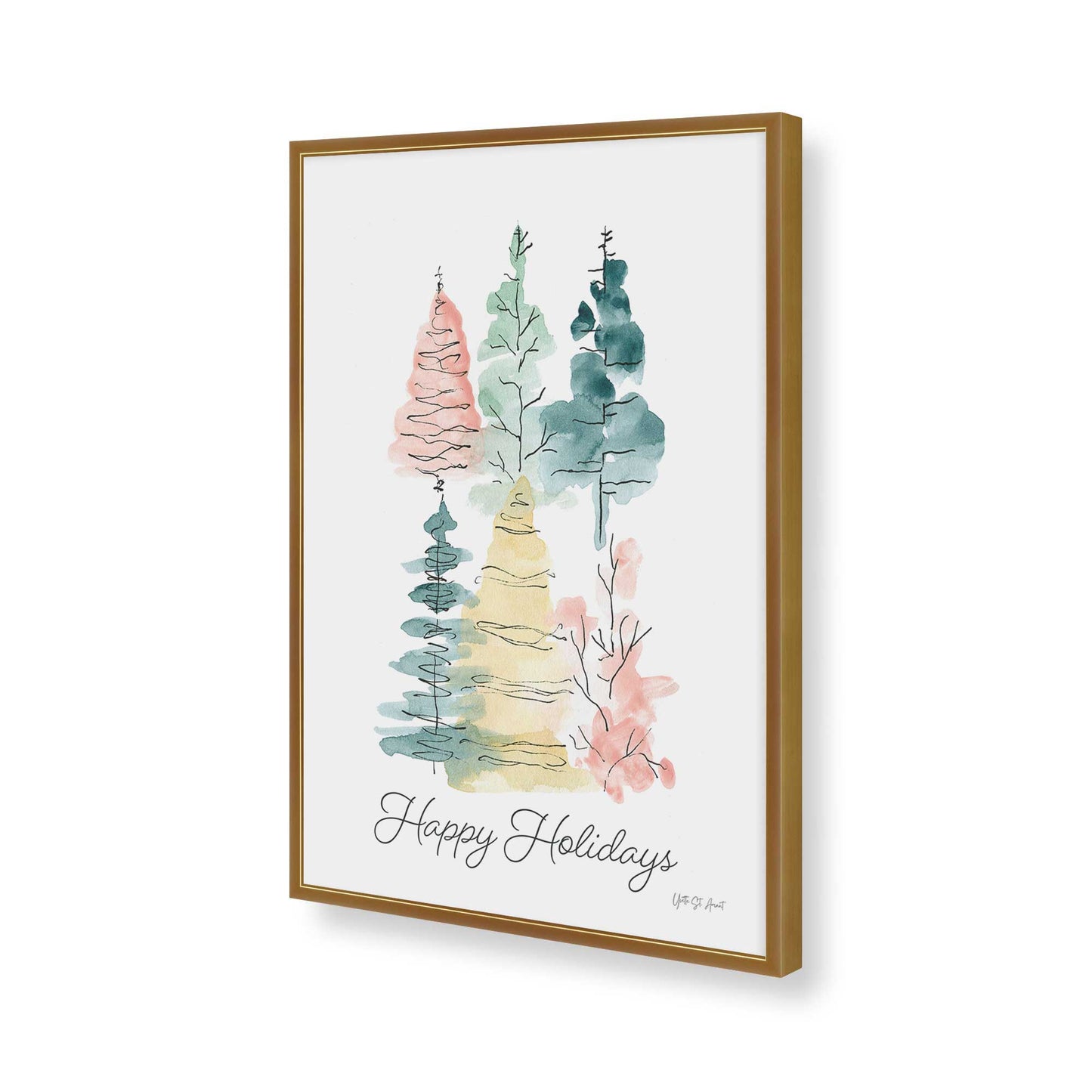 [Color:Polished Gold], Picture of art in a Polished Gold frame of the corner