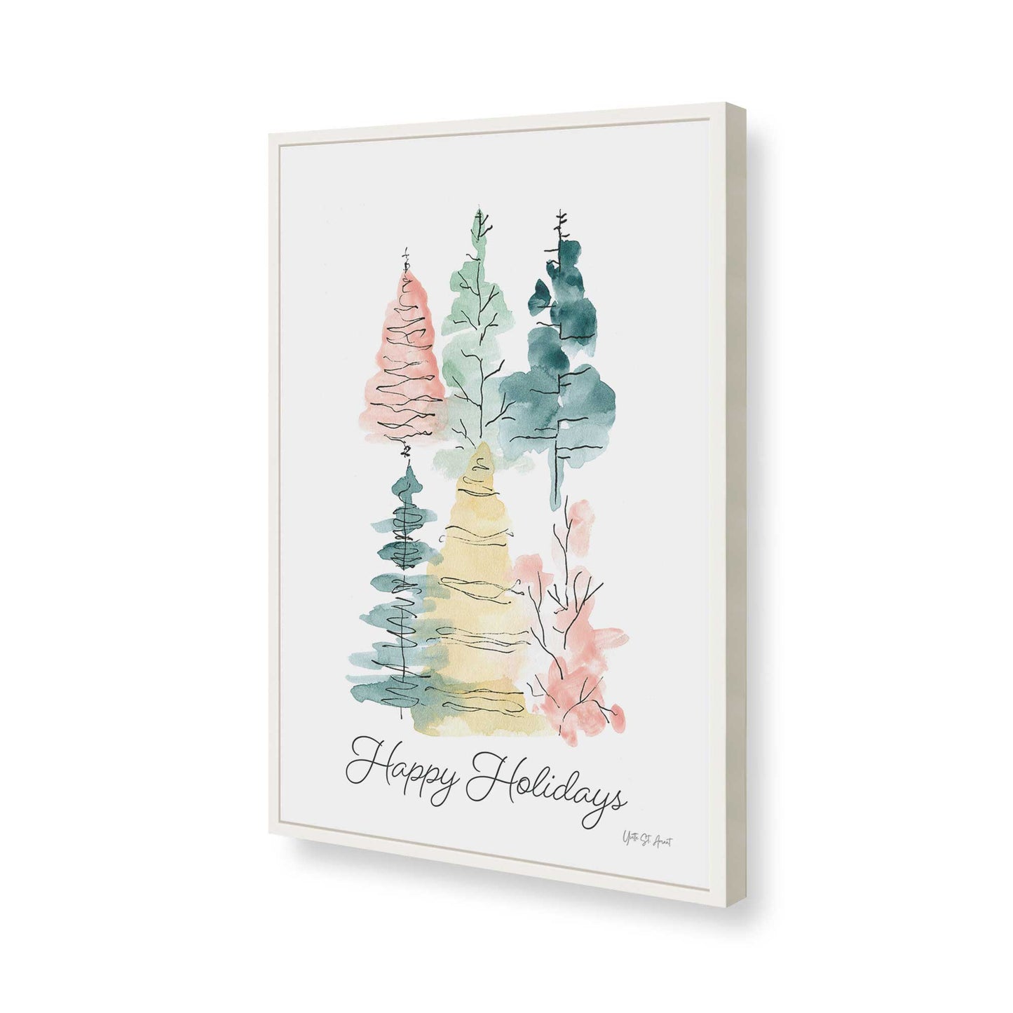 [Color:Opaque White], Picture of art in a Opaque White frame of the corner