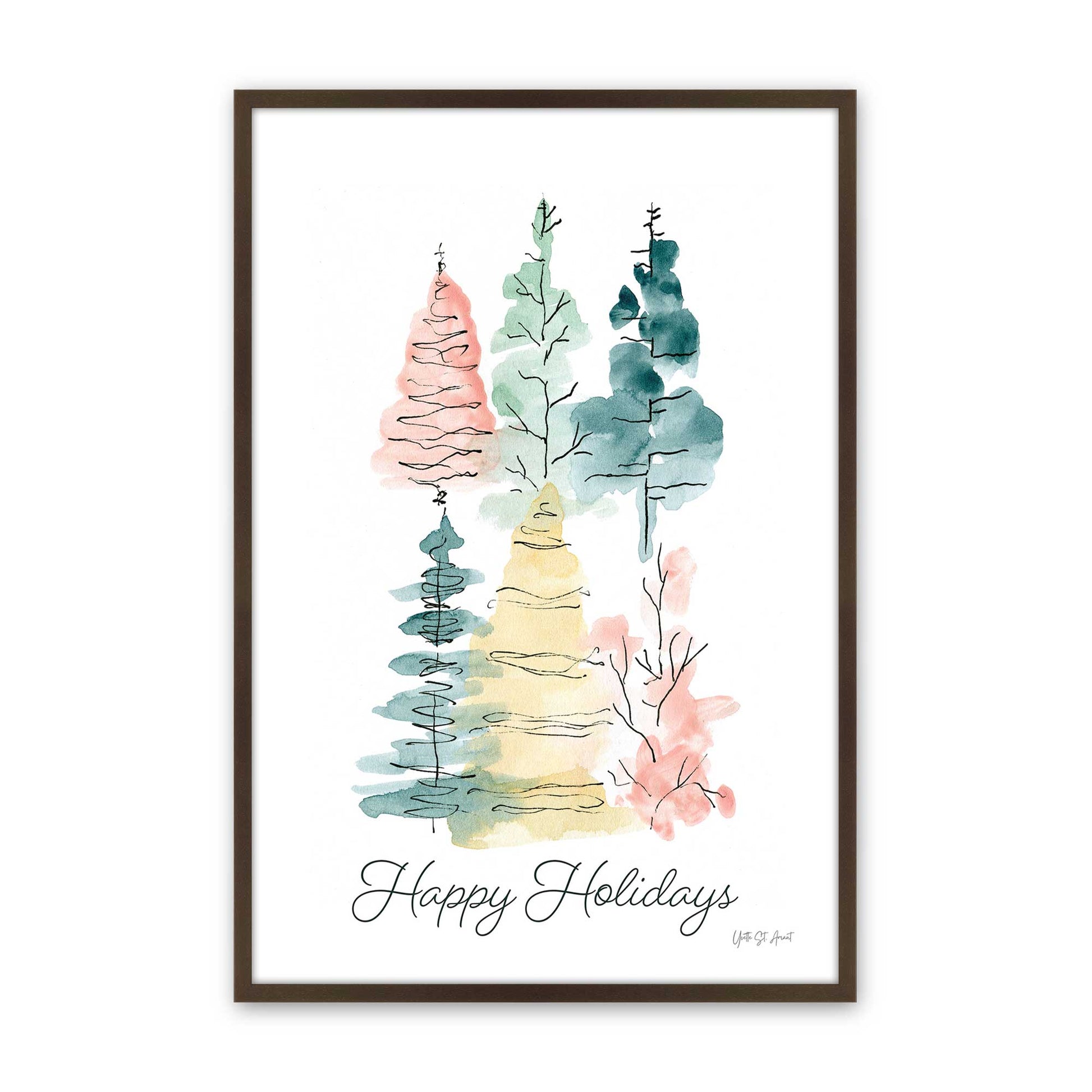 [Color:Brown], Picture of art in a Brown frame