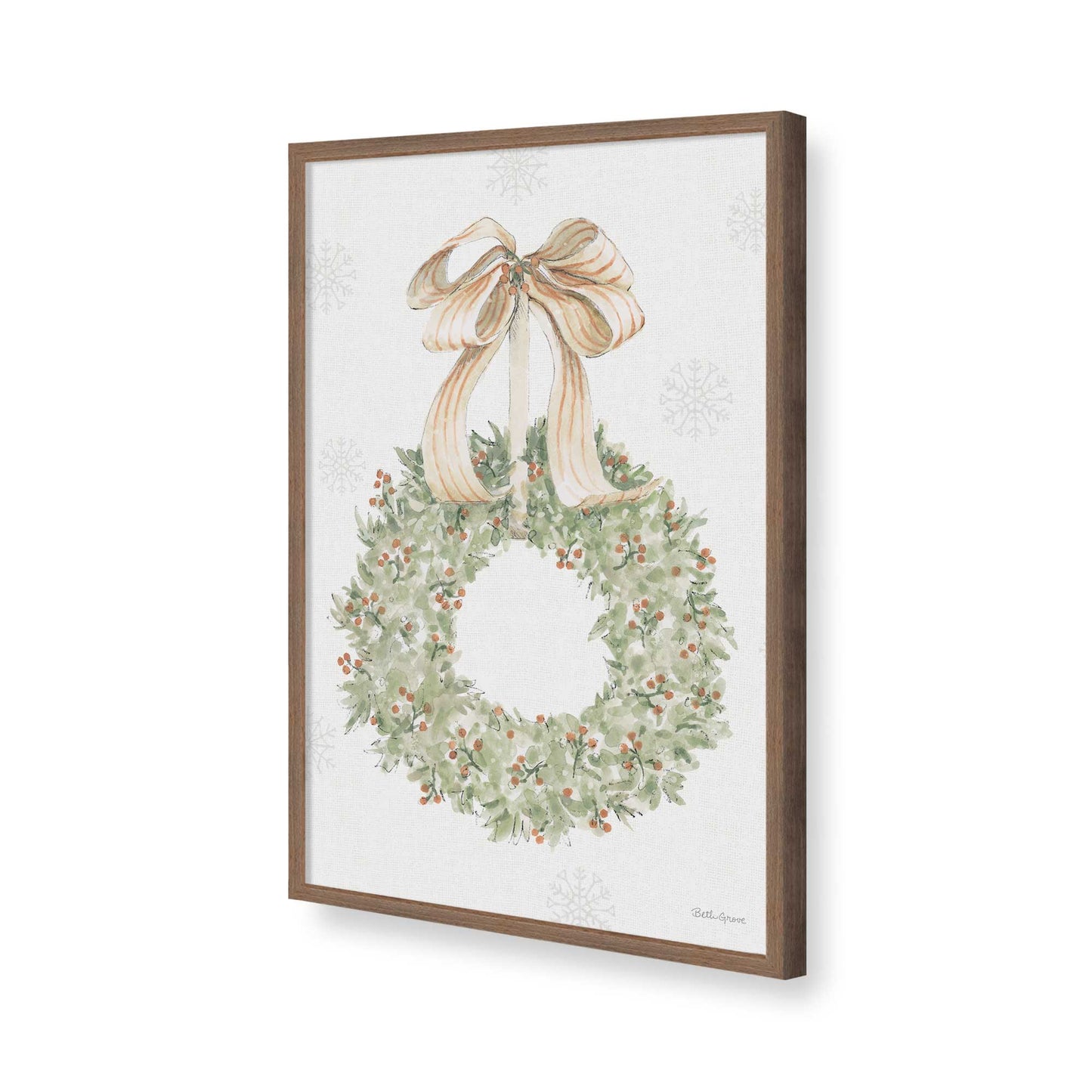 [Color:Walnut], Picture of art in a Walnut frame of the corner