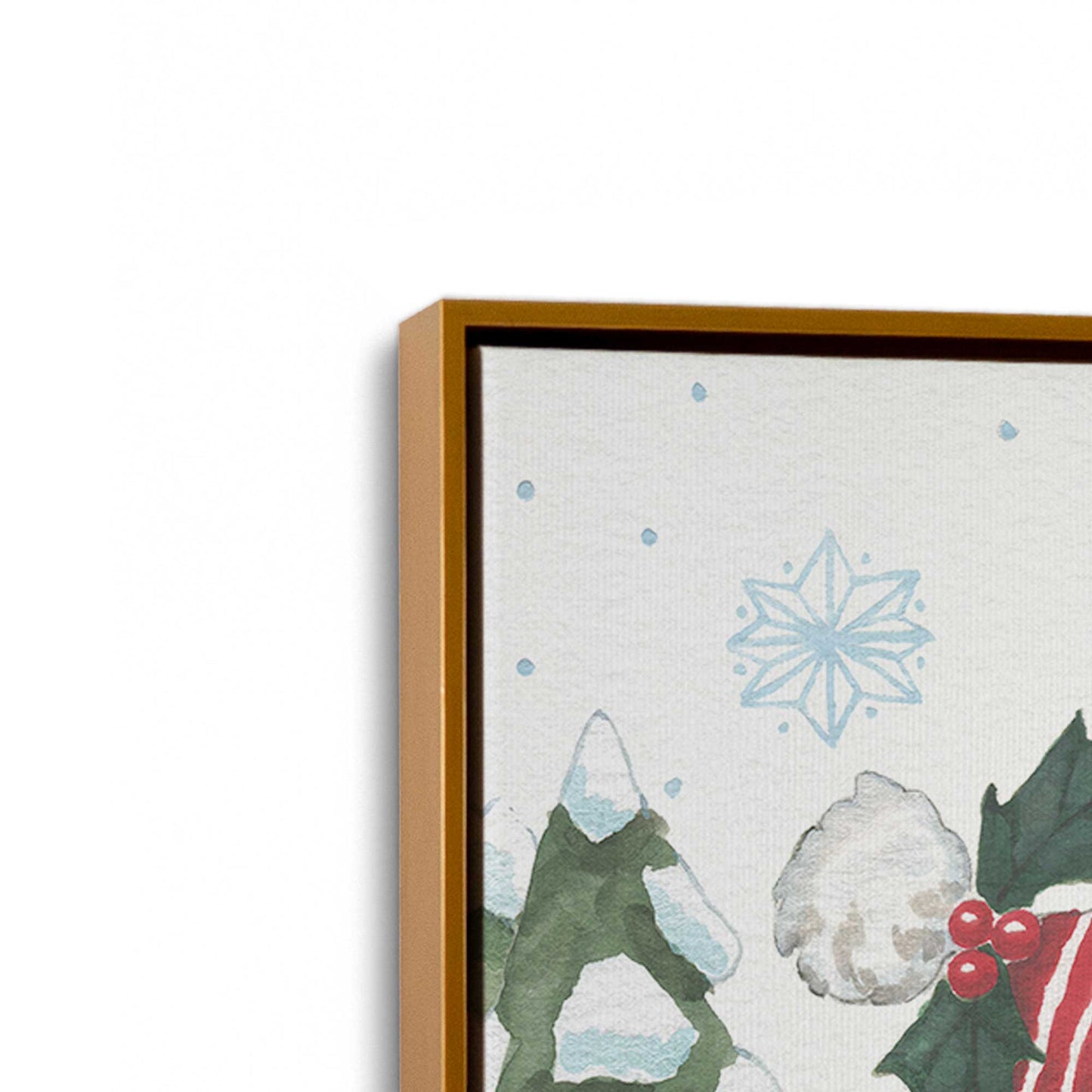 [Color:Polished Gold], Picture of art in a Polished Gold frame at an angle