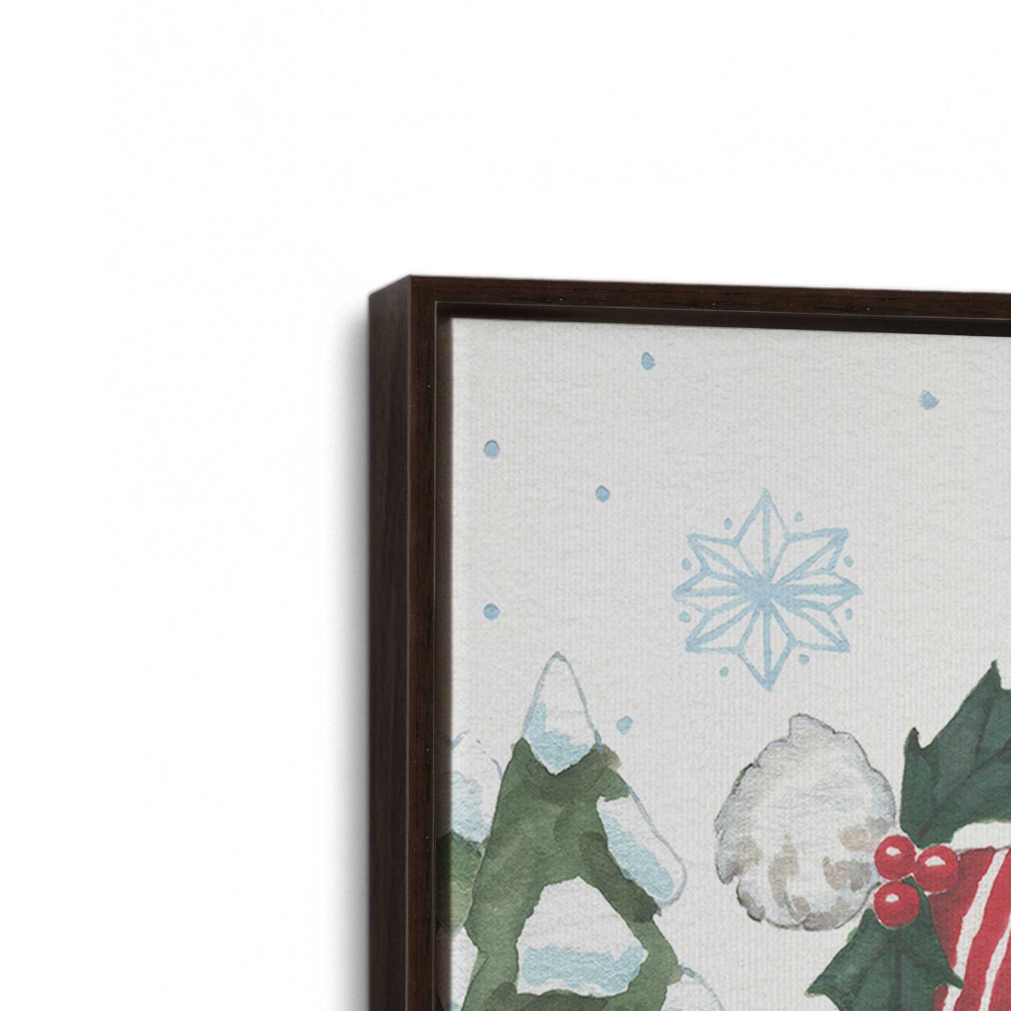 [Color:Espresso], Picture of art in a Espresso frame at an angle