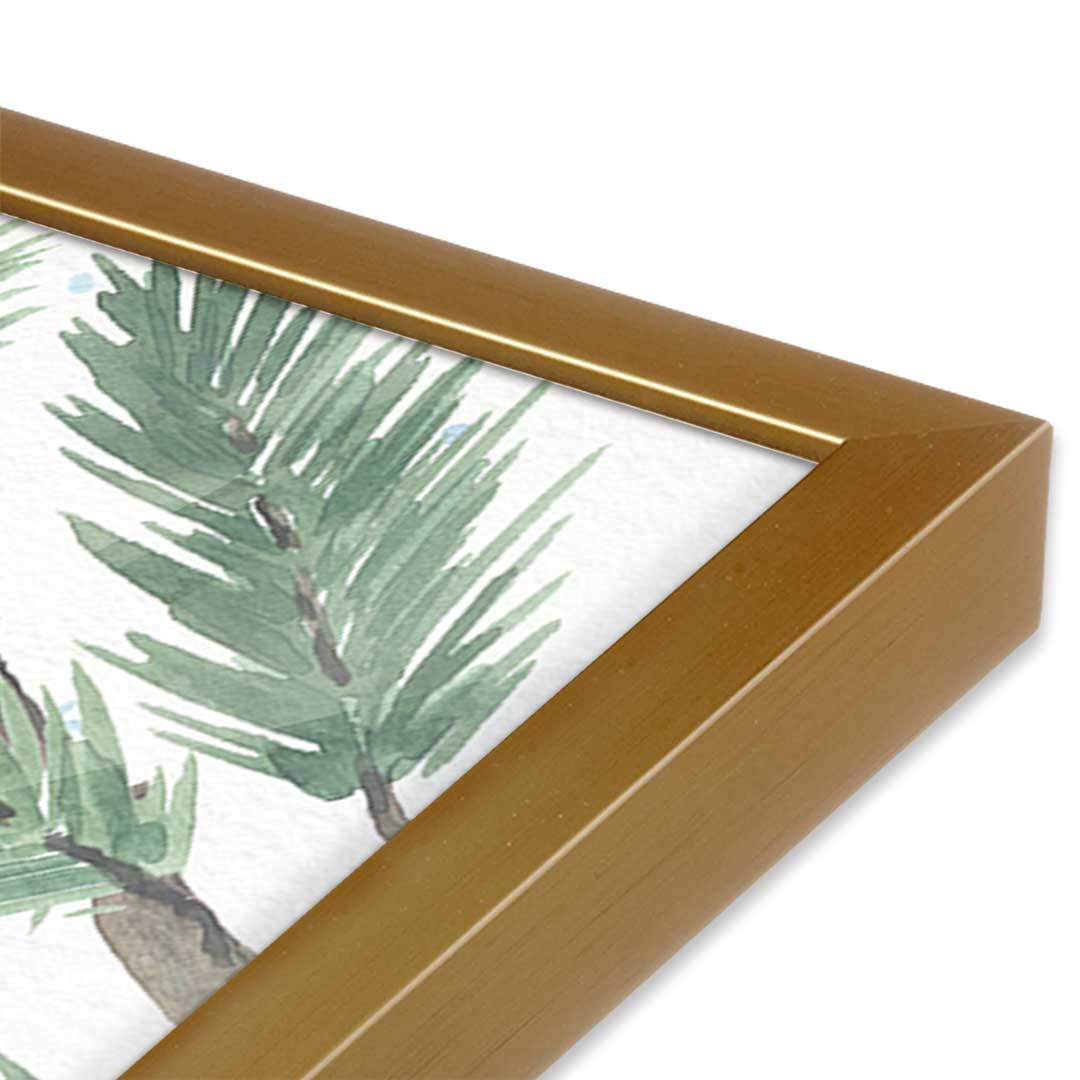 [Color:Polished Gold], Picture of art in a Polished Gold frame at an angle