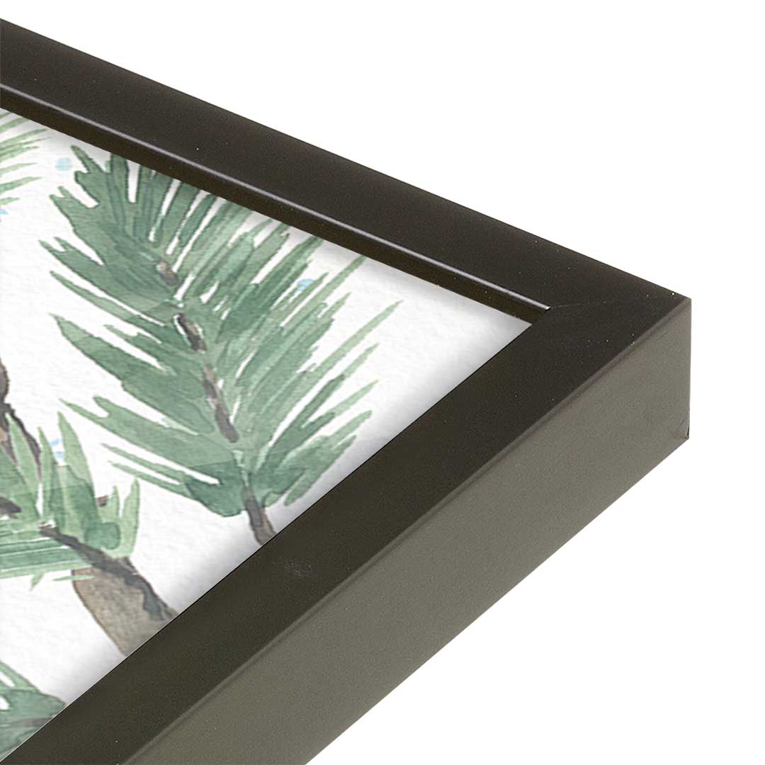 [Color:Satin Black], Picture of art in a Satin Black frame at an angle