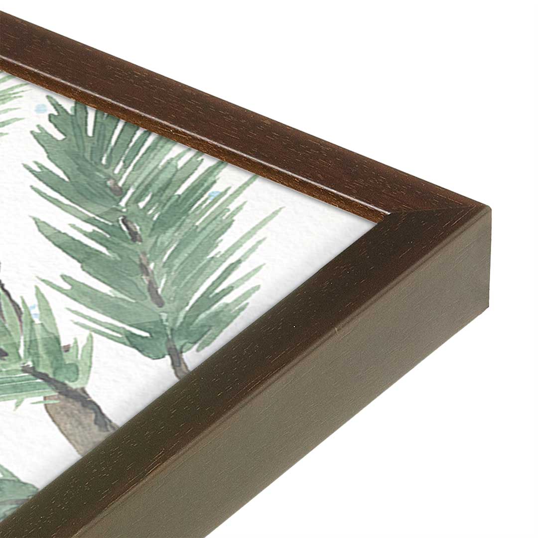 [Color:Brown], Picture of art in a Brown frame at an angle