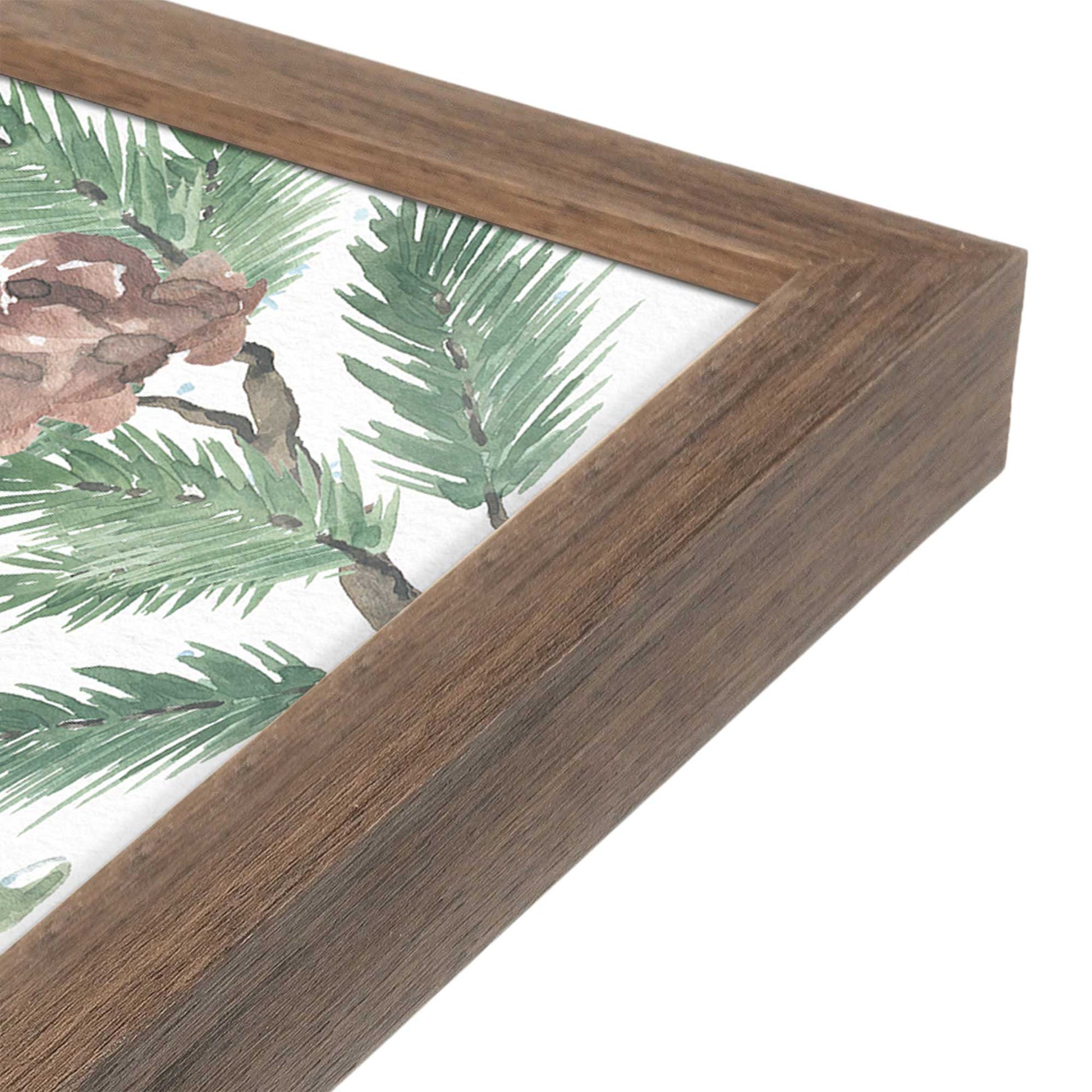 [Color:Walnut], Picture of art in a Walnut frame at an angle