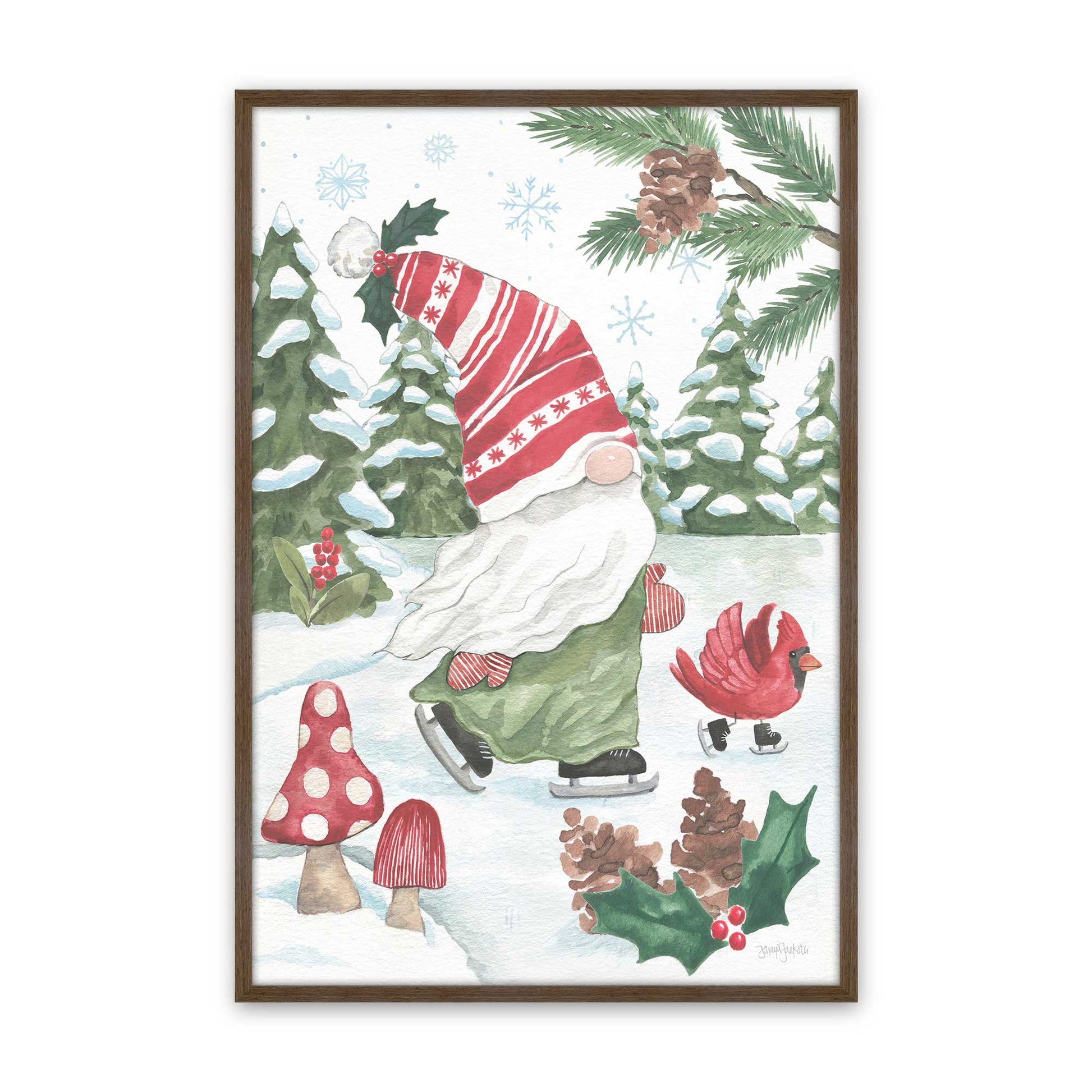 [Color:Walnut], Picture of art in a Walnut frame