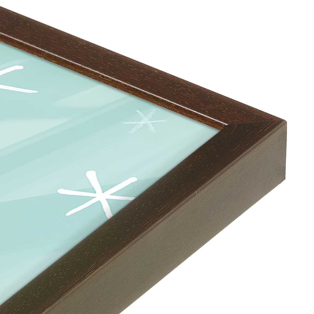 [Color:Espresso], Picture of art in a Espresso frame at an angle