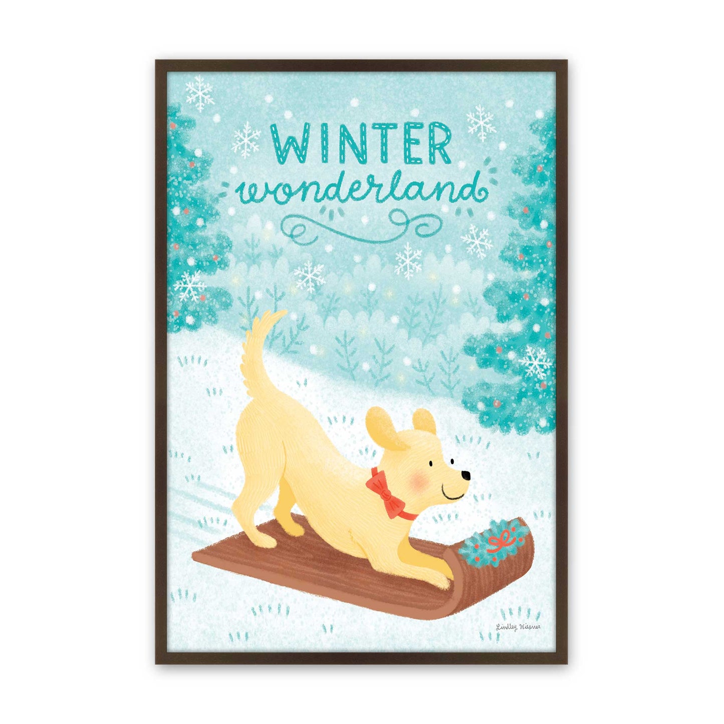 [Color:Brown], Picture of art in a Brown frame