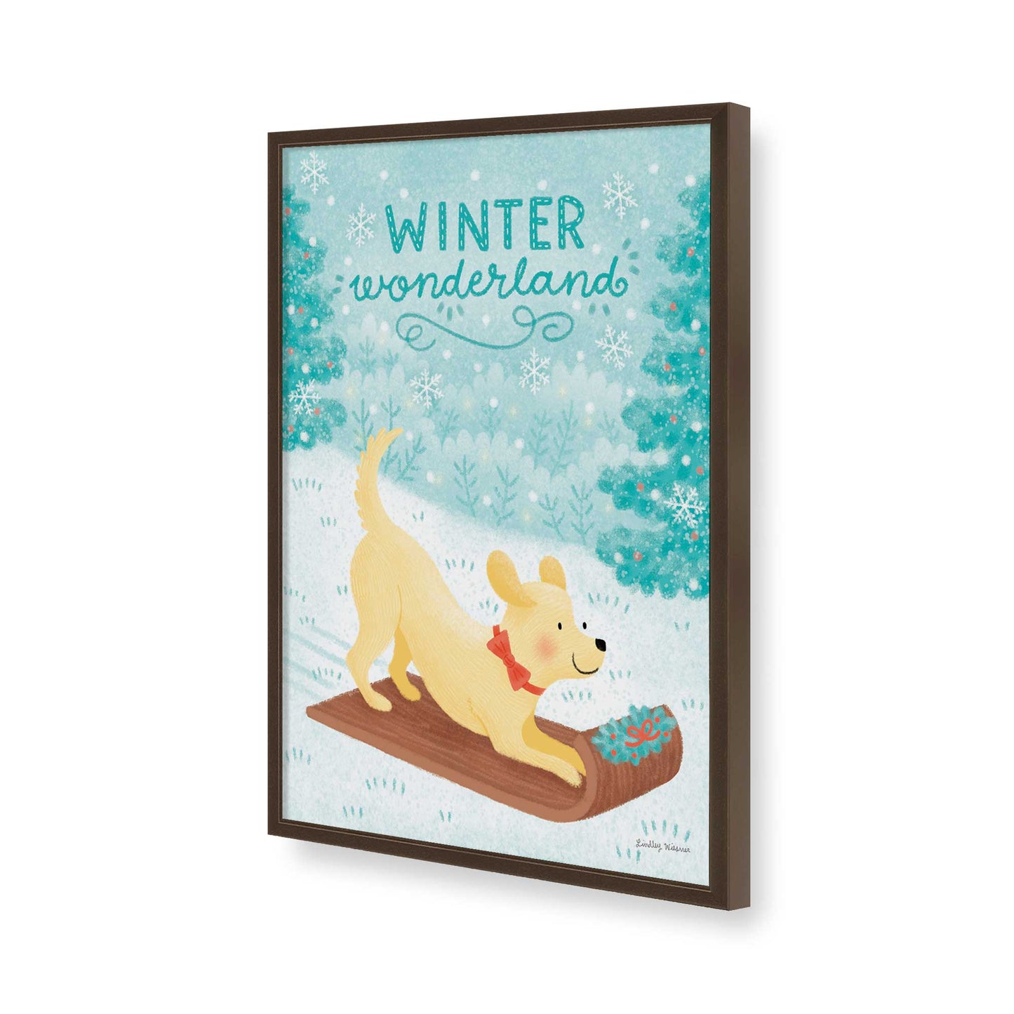 [Color:Belvinder Brown], Picture of art in a Belvinder Brown frame of the corner