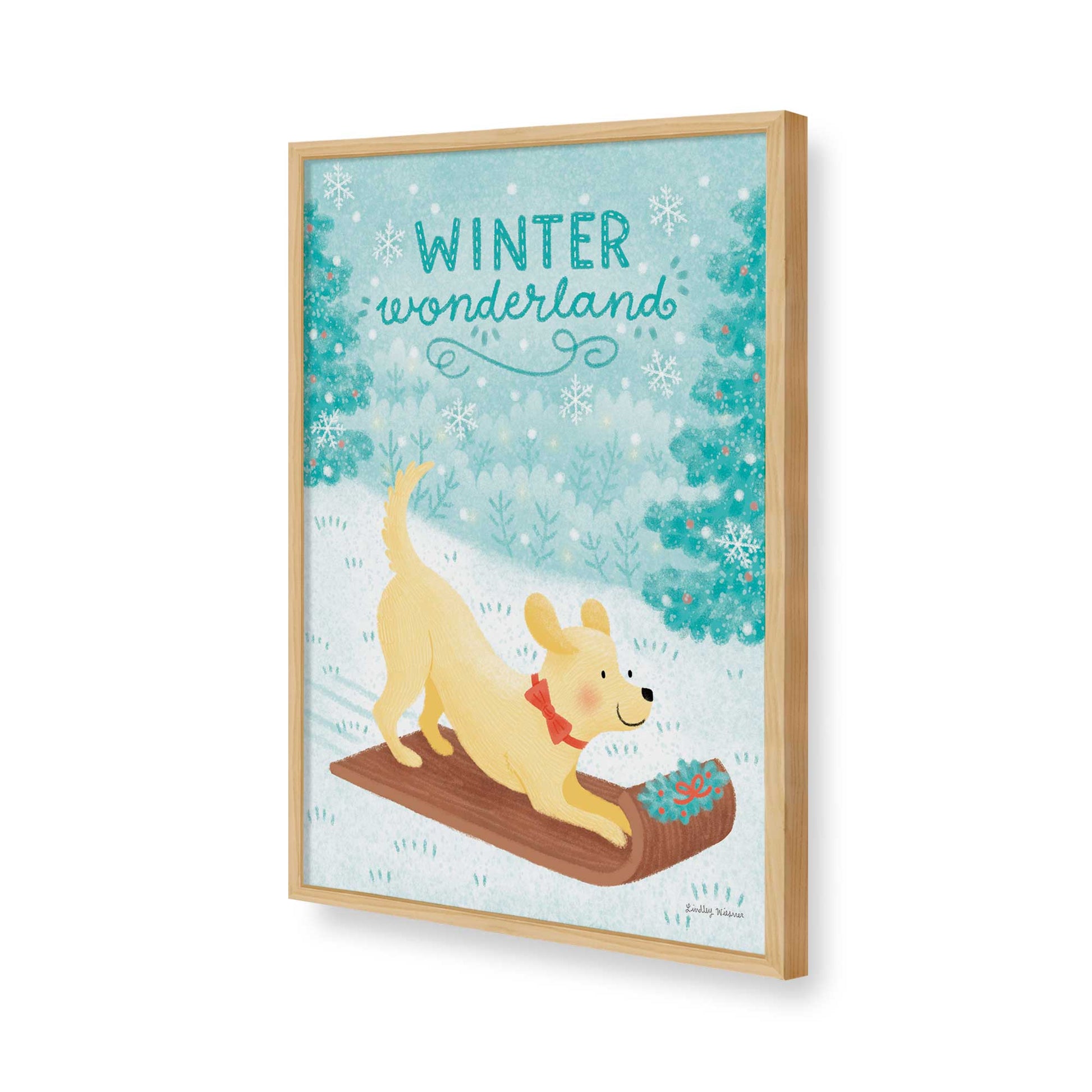 [Color:American Maple], Picture of art in a American Maple frame of the corner