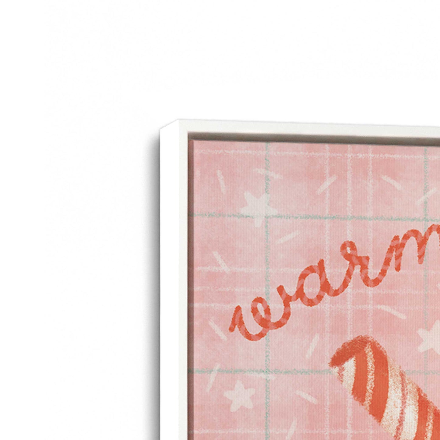 [Color:Opaque White], Picture of art in a White frame at an angle