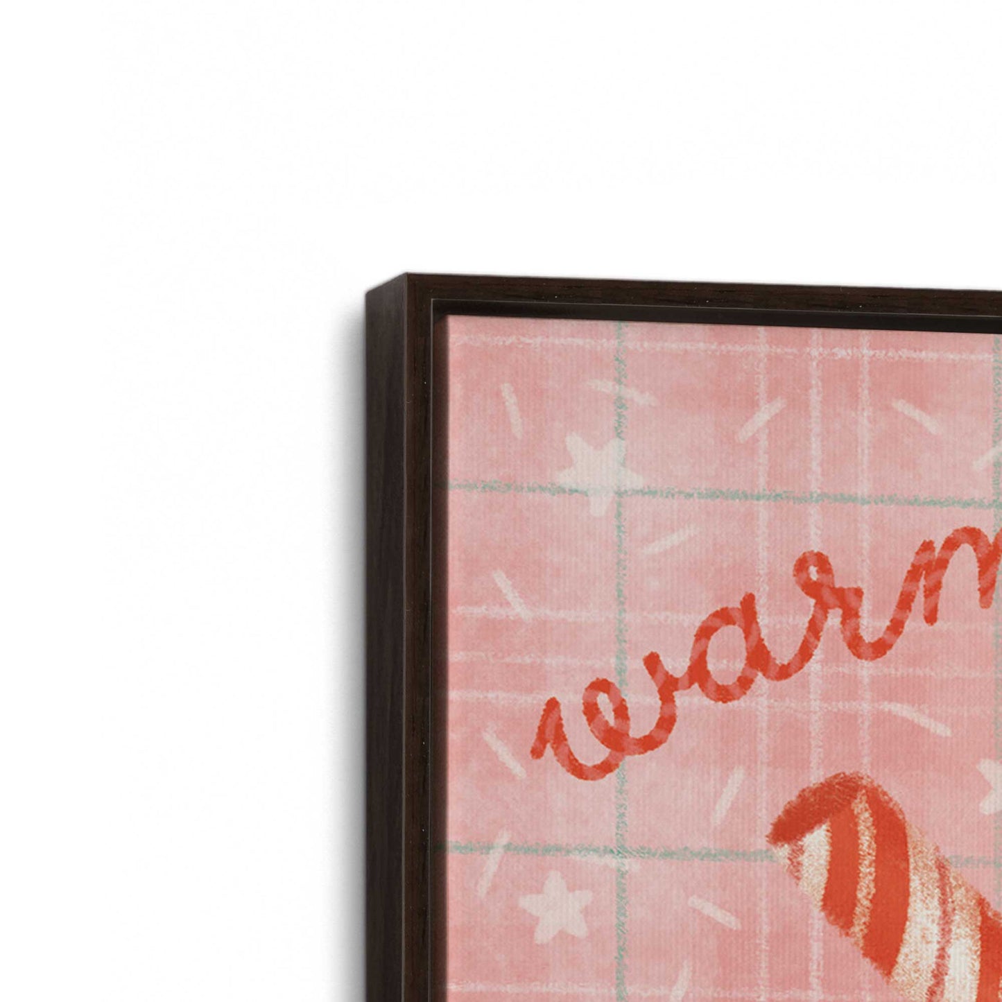 [Color:Espresso], Picture of art in a Espresso frame at an angle