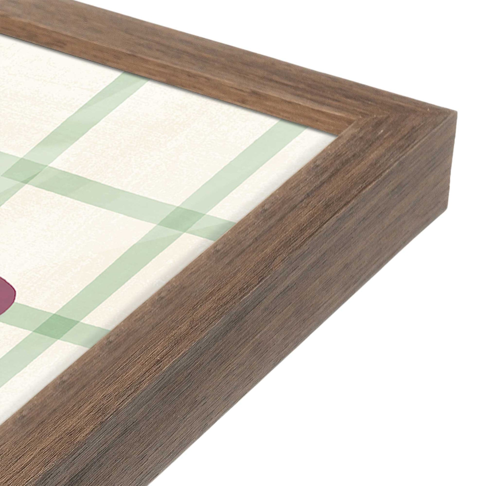 [Color:Walnut], Picture of art in a Walnut frame at an angle